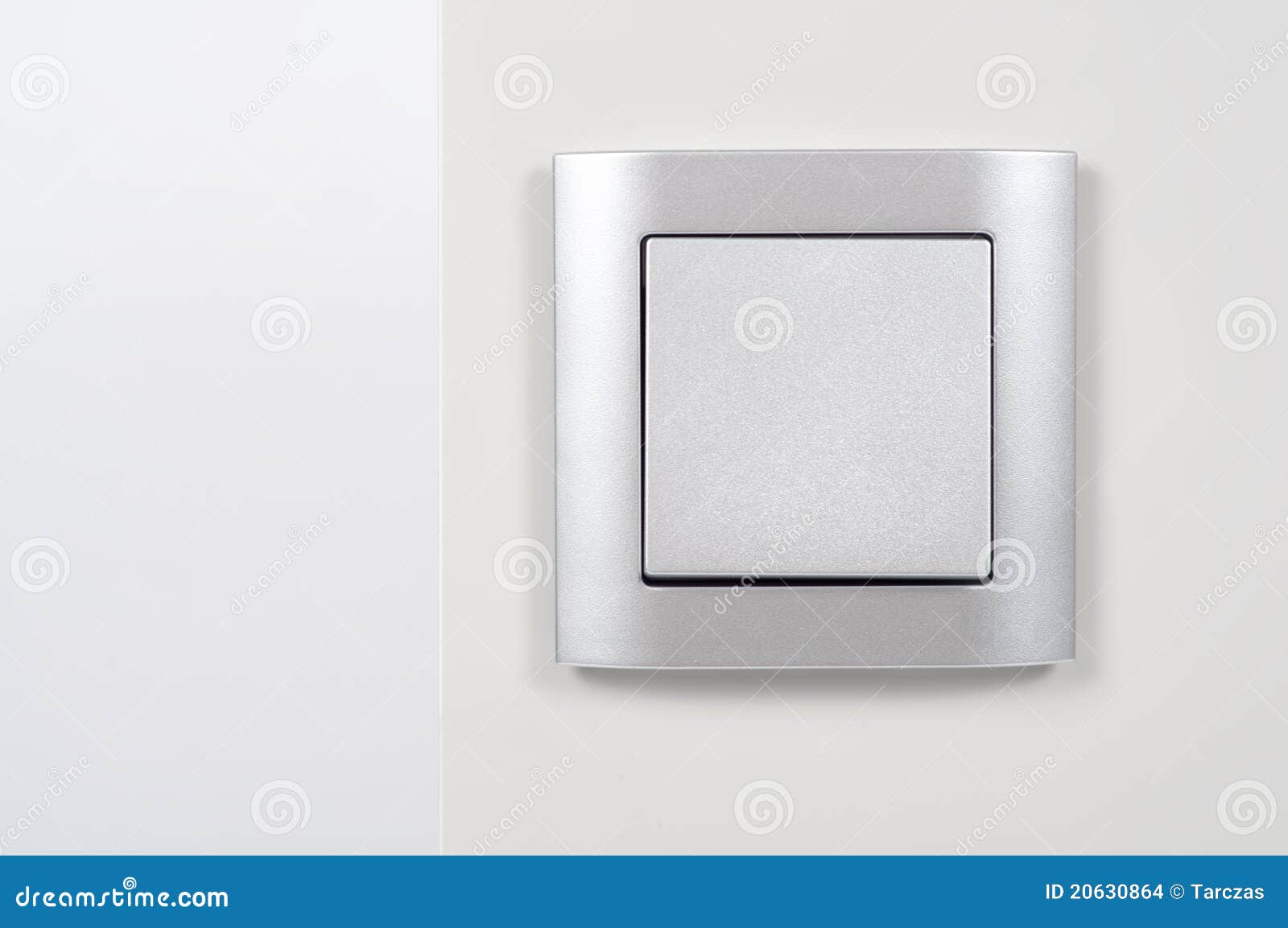 Silver light switch stock photo. Image of electric, plastic 20630864