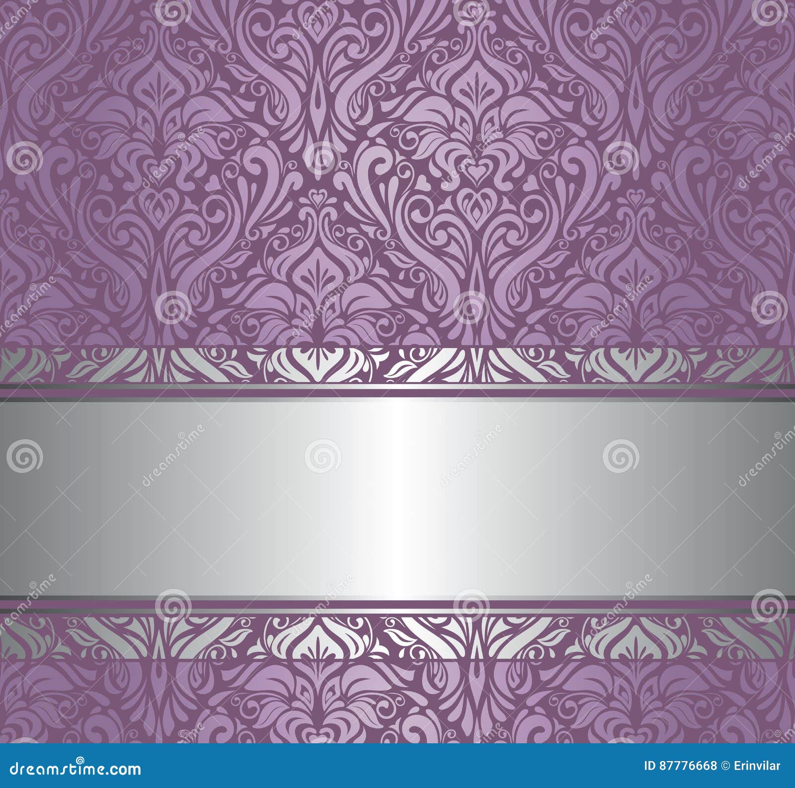 Silver Luxury Vintage Wallpaper Stock Vector Illustration of beauty
