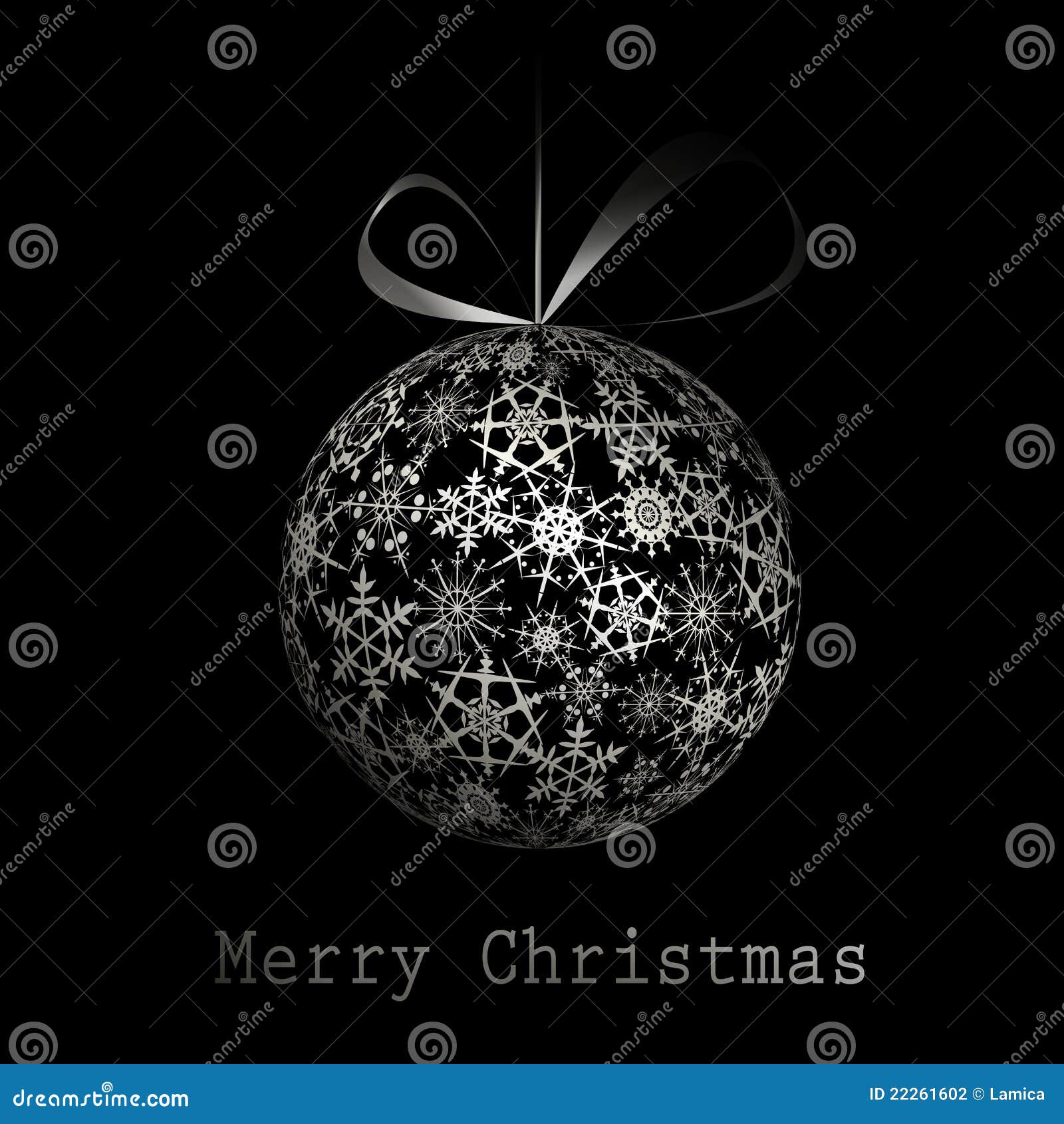 Silver Merry Christmas Postcard Stock Vector - Illustration of elegant, shine: 22261602