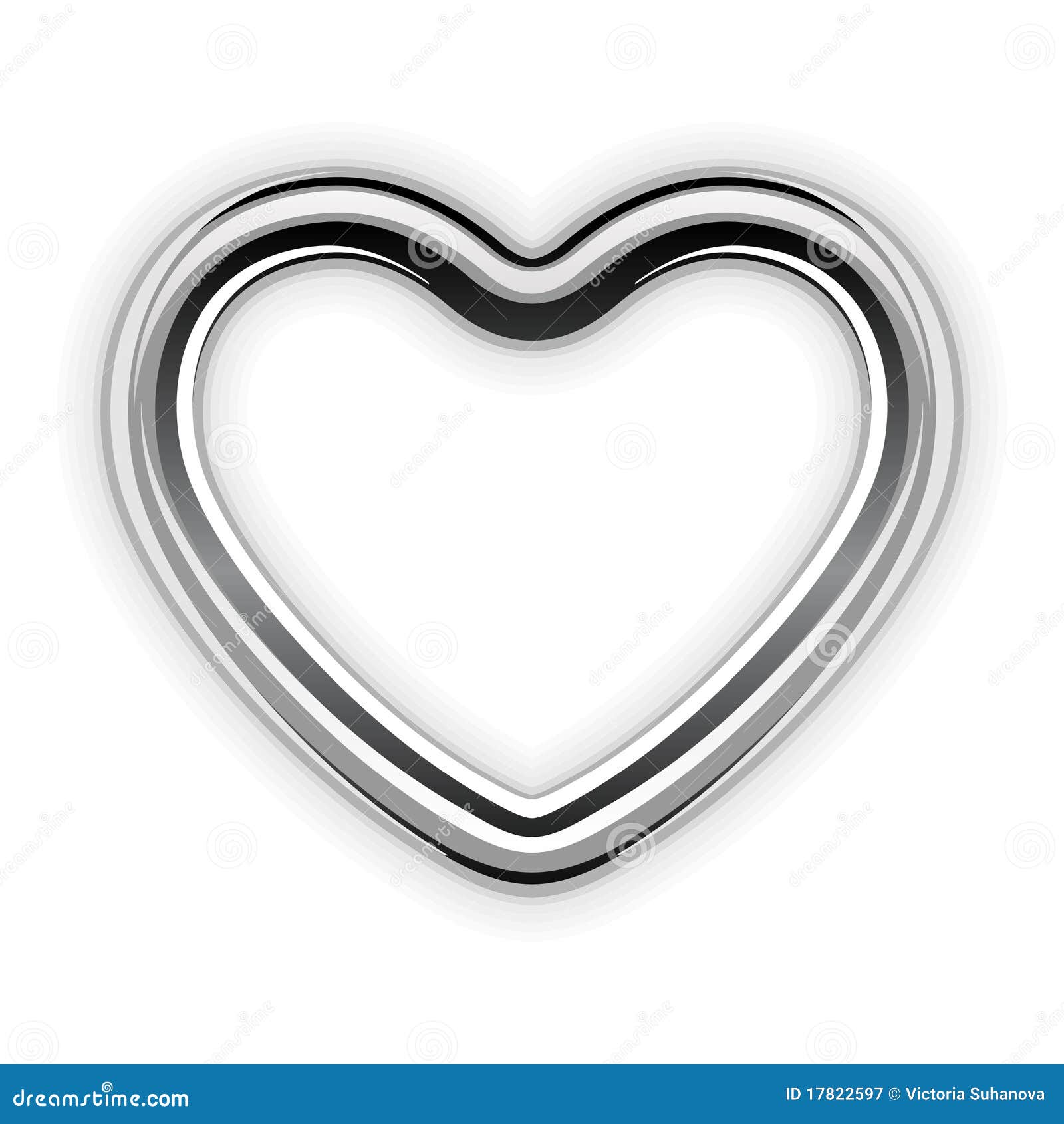 Silver Metal Heart Shape Royalty Free Stock Photography Image 17822597