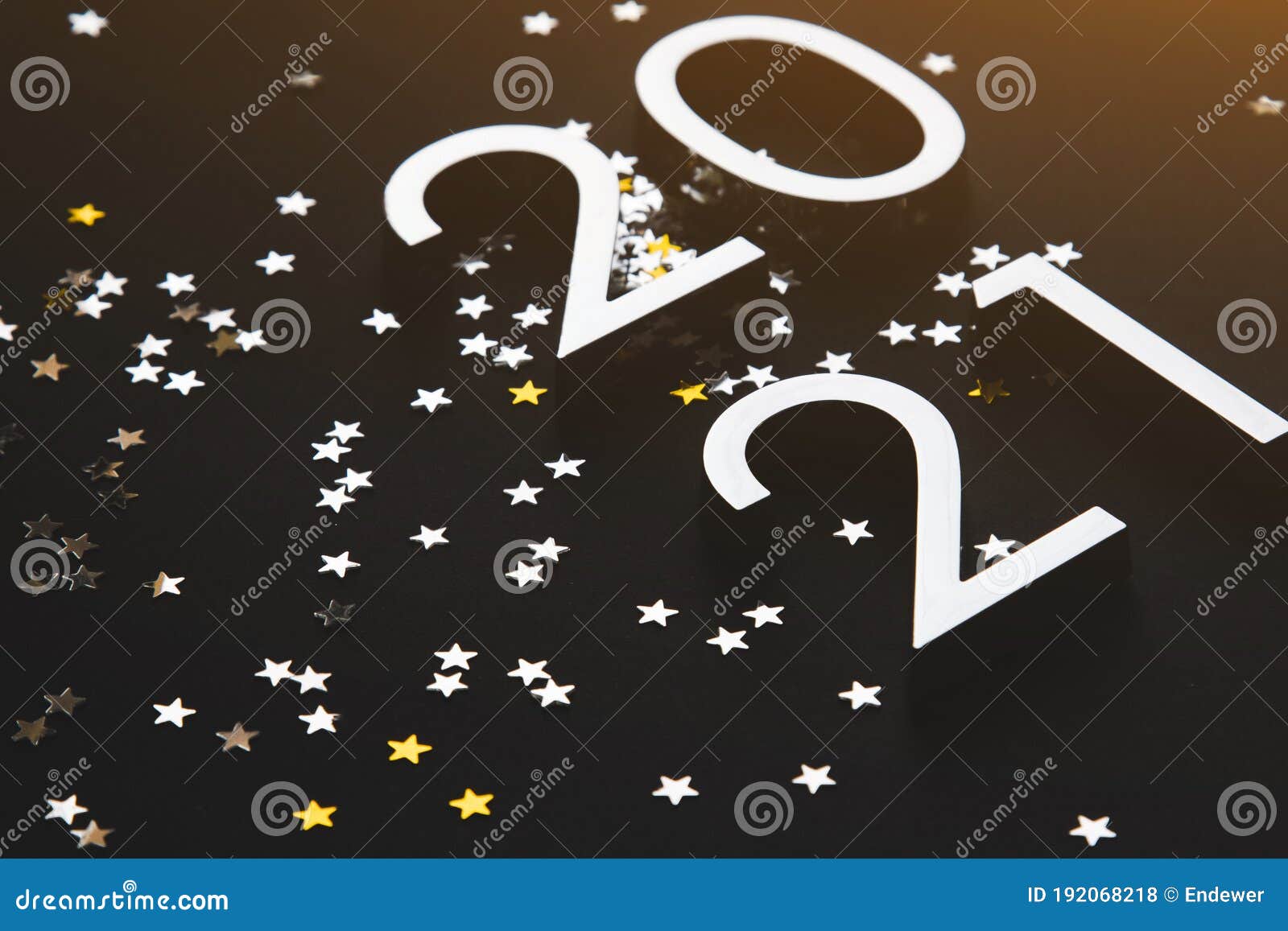 Silver Metal Numbers 2021 and Stars on Black Background Stock Photo Image of christmas