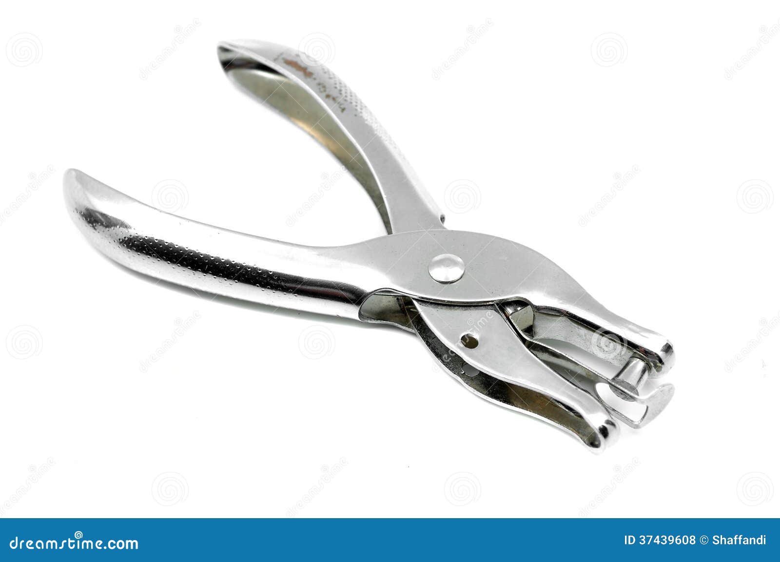 Silver Metallic Hole Puncher Stock Photo Image of pressman, metallic