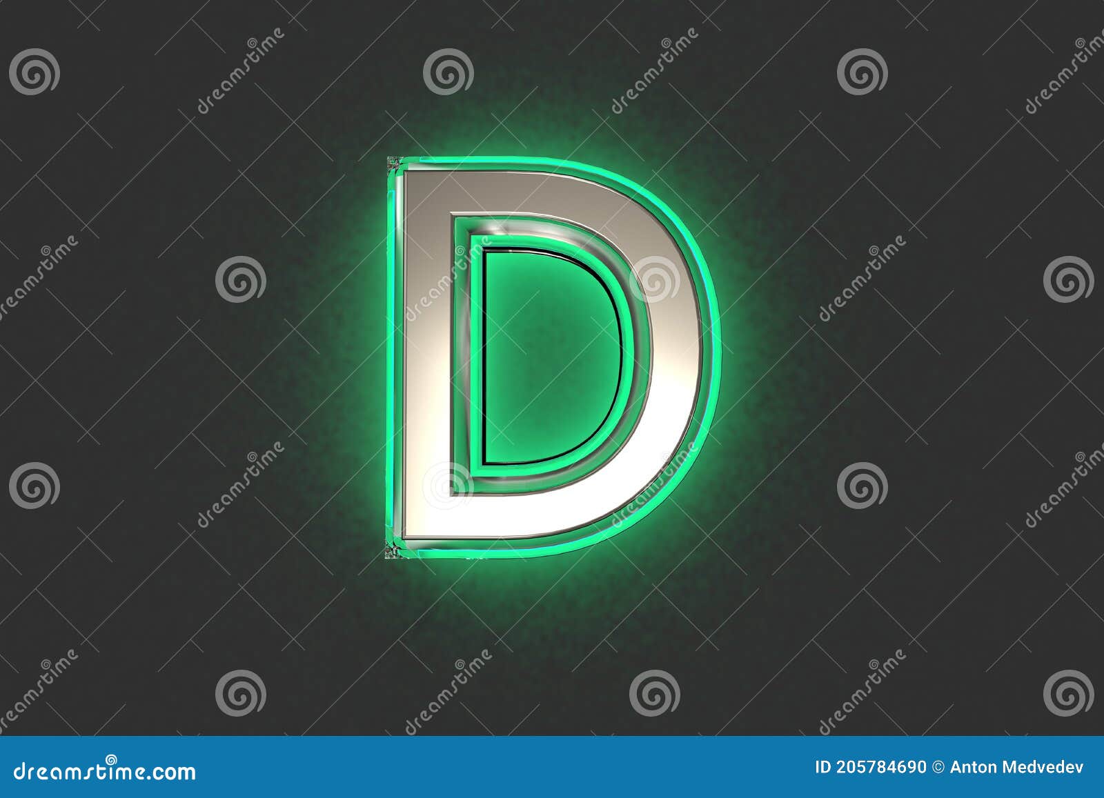 Silver Metalline with Emerald Outline and Green Noisy Backlight ...