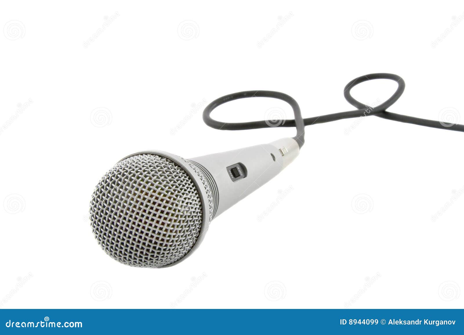 Silver Microphone with Cable Stock Image Image of corrosion, band