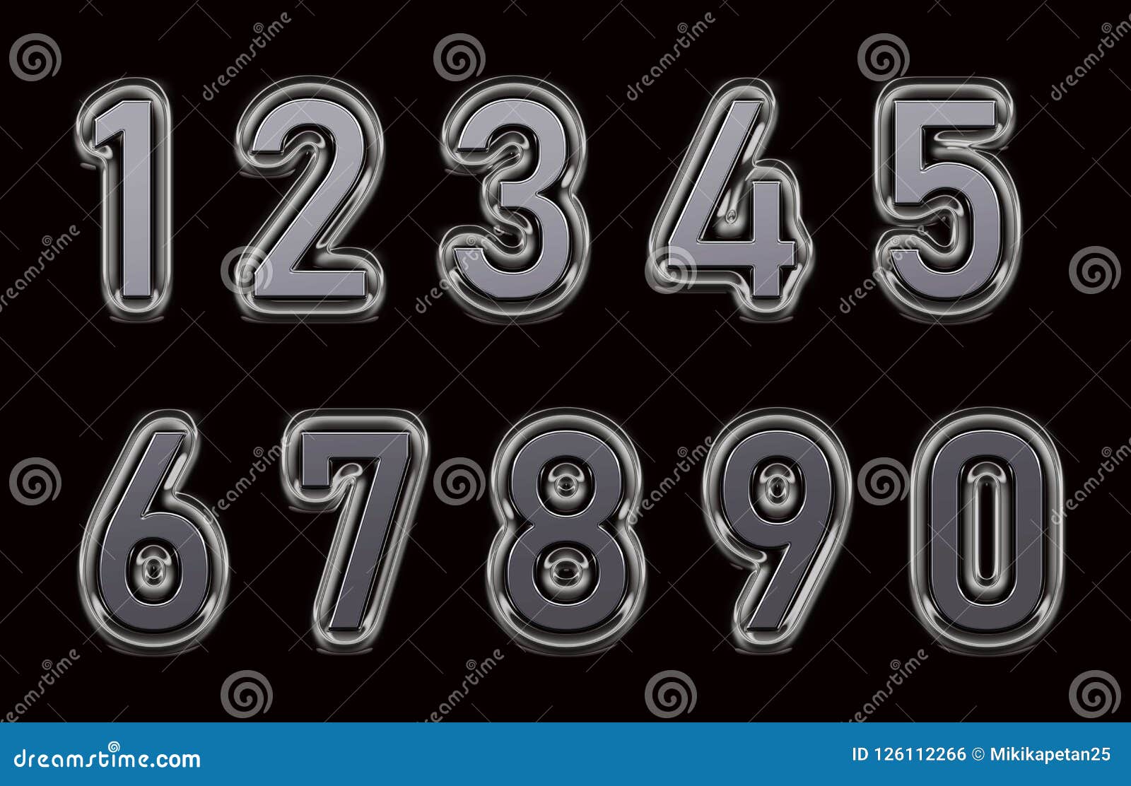 silver numbers set