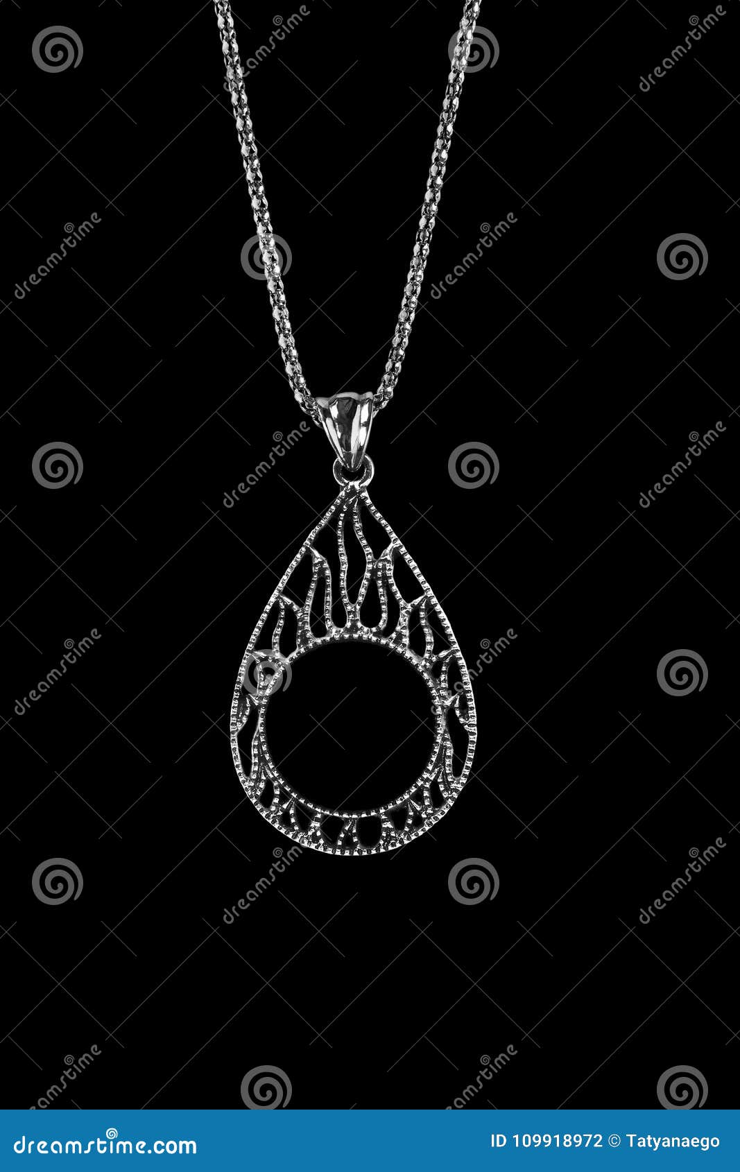Silver pendant isolated stock photo. Image of amulet 109918972
