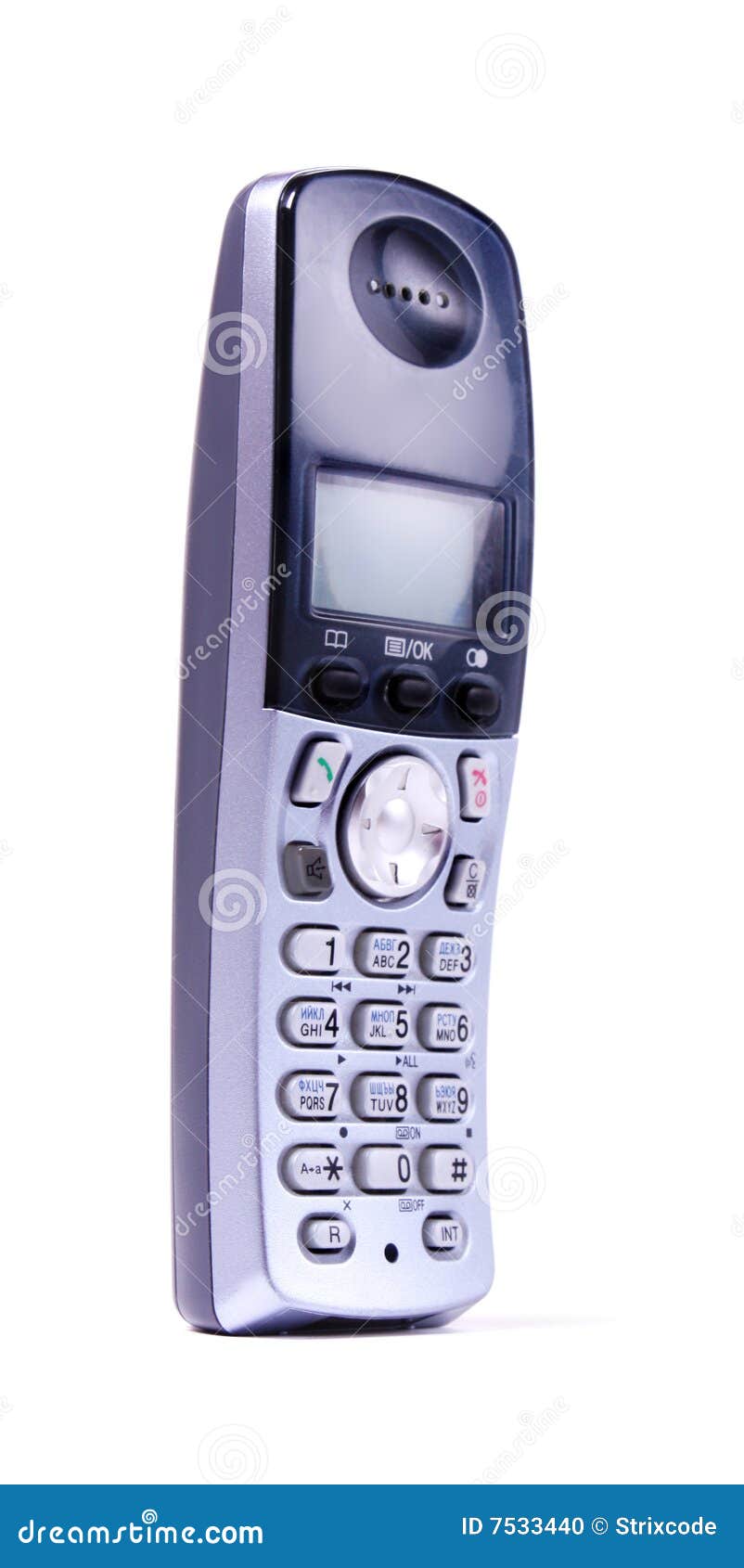 Silver phone stock photo. Image of keypad, elegance,