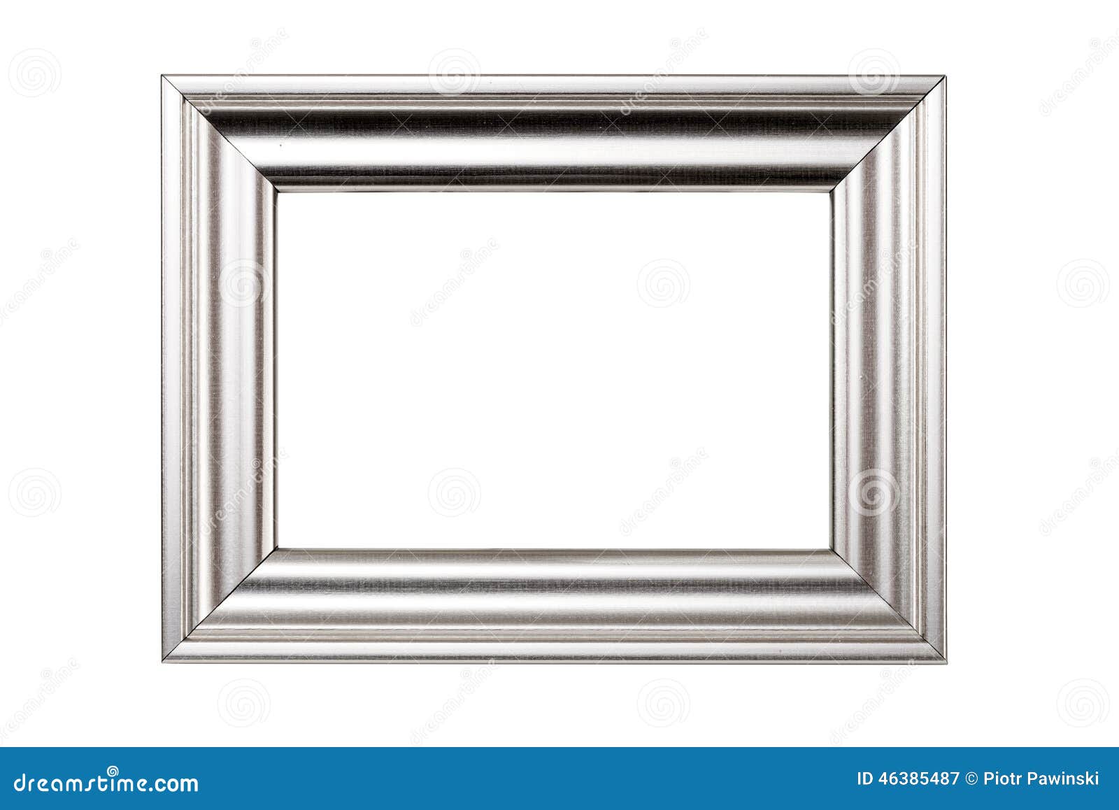Silver picture frame stock image. Image of background 46385487