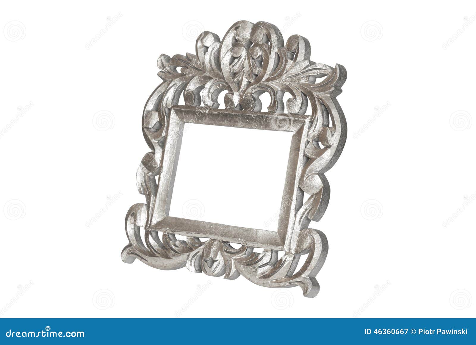 Silver picture frame stock image. Image of path, empty 46360667