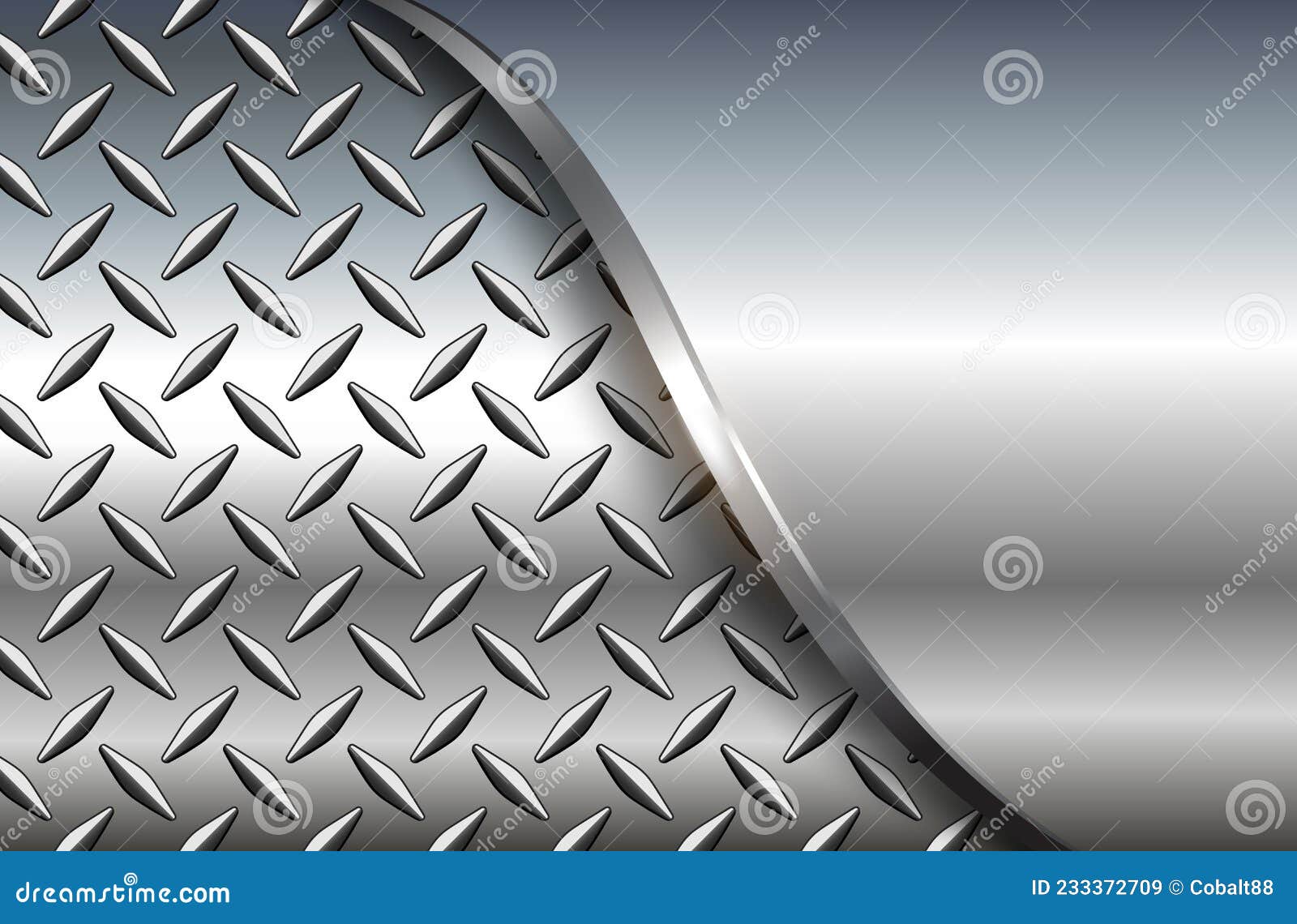 Silver Polished Steel Texture Background, Chrome Metallic with Diamond  Plate Texture Stock Vector - Illustration of glossy, grid: 233372709