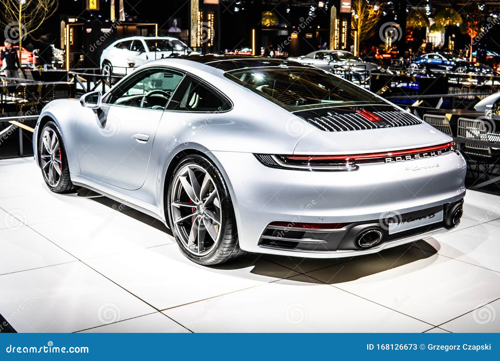 Silver Porsche 911 Carrera 4S, Brussels Motor Show, Dream Cars, 991 Series,  7th Generation, Supercar Built by Porsche Editorial Stock Photo - Image of  presentation, auto: 168126673