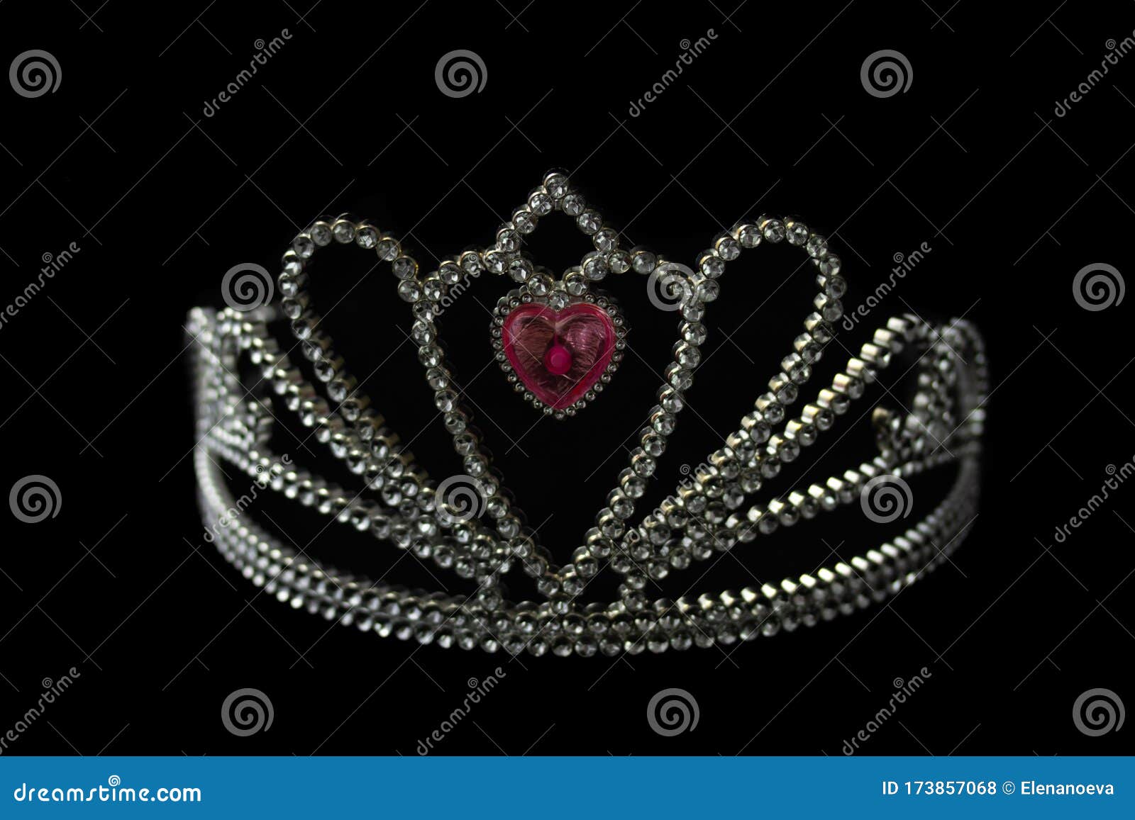 Silver Princess Crown on the Black Background Stock Photo Image of jewel, crystal 173857068