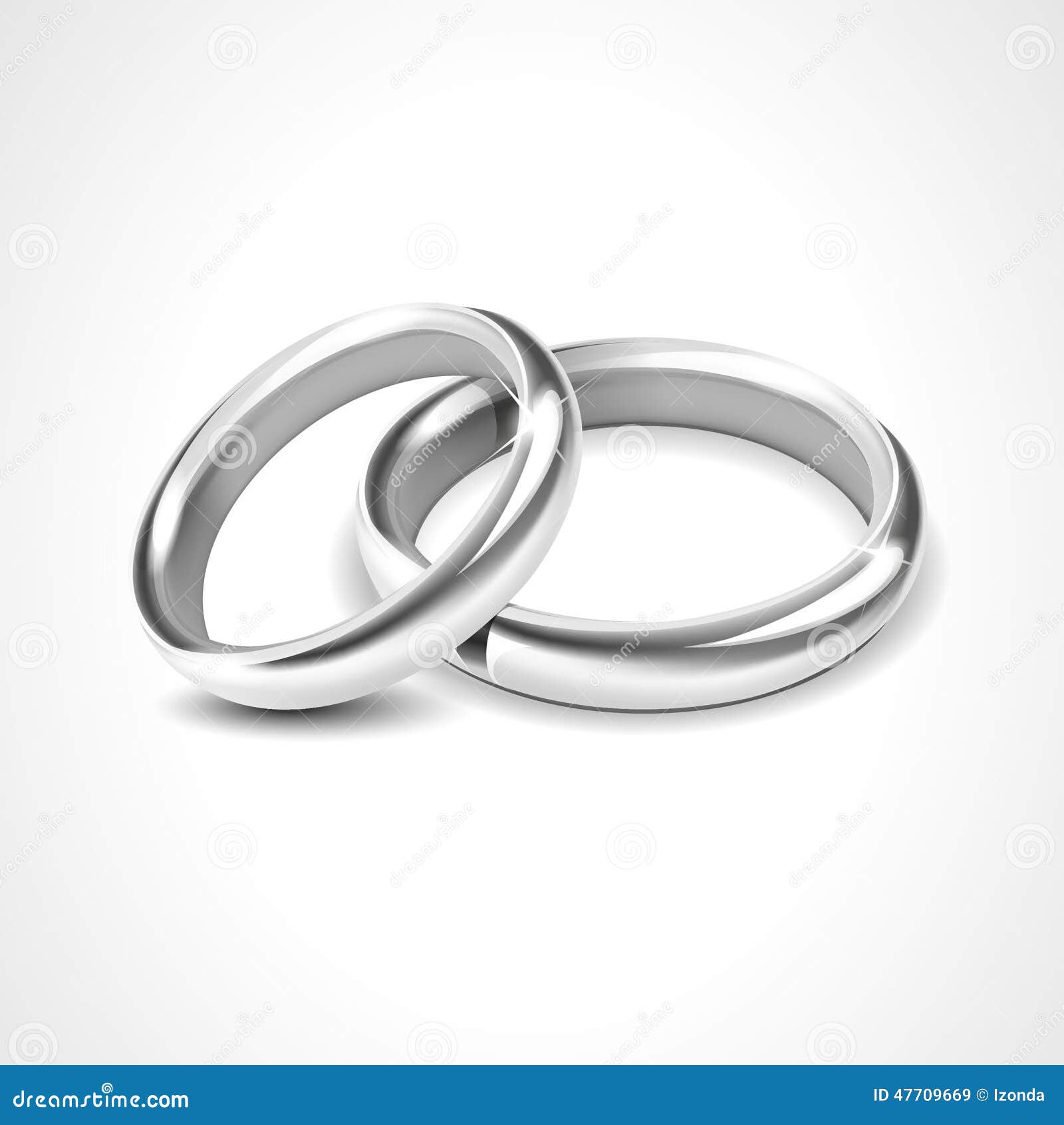 Silver Rings Isolated on White Background Stock Vector - Illustration ...