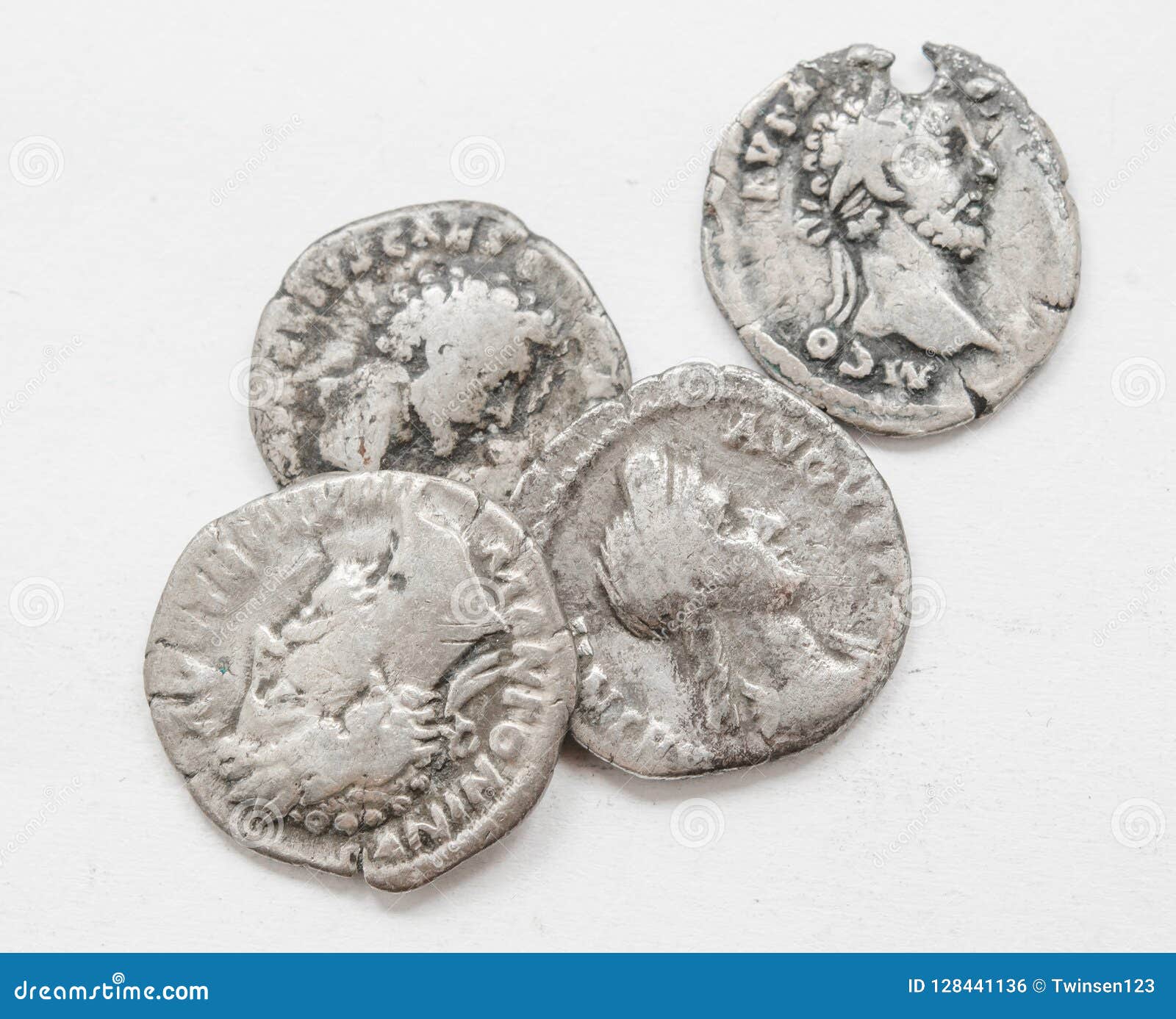 Silver Roman Coins 4 5 Century Ad Rough Work Small
