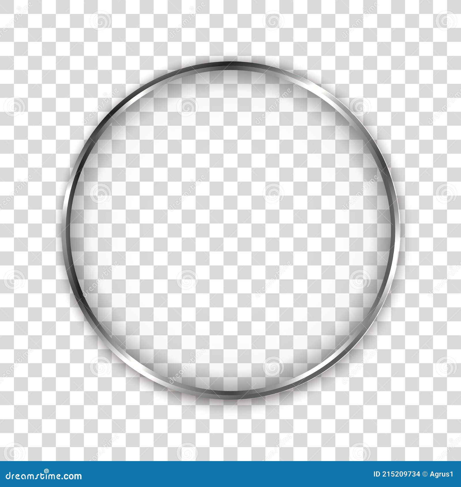 Silver Round Frame Banners on Transparent Background Stock Vector ...