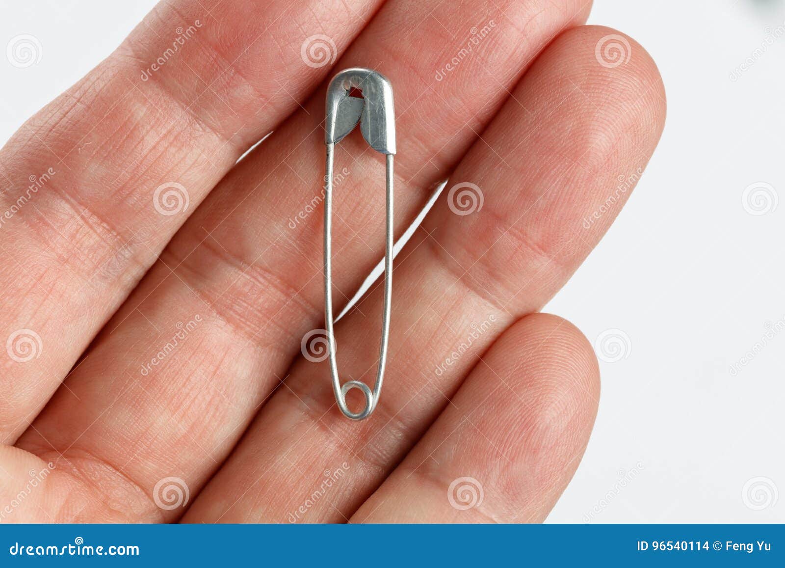 Silver safety pin stock photo. Image of spike, metal 96540114