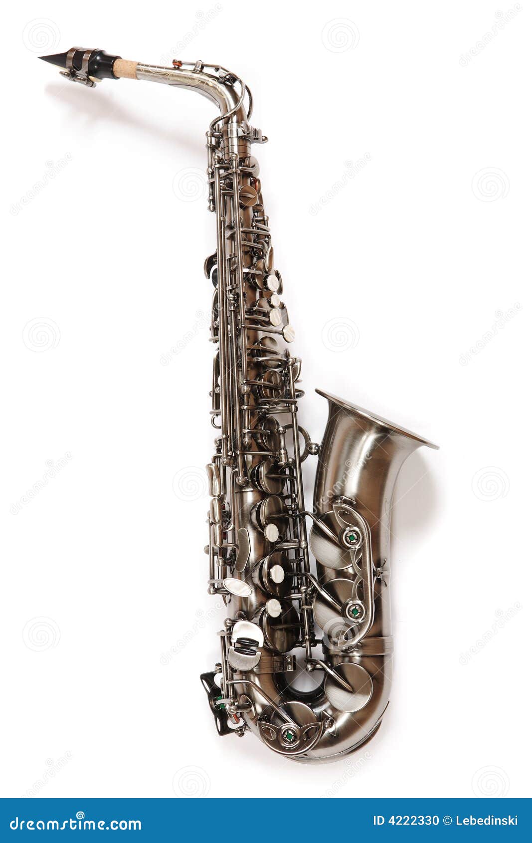 Silver saxophone stock photo. Image of brass, jazz, musical 4222330