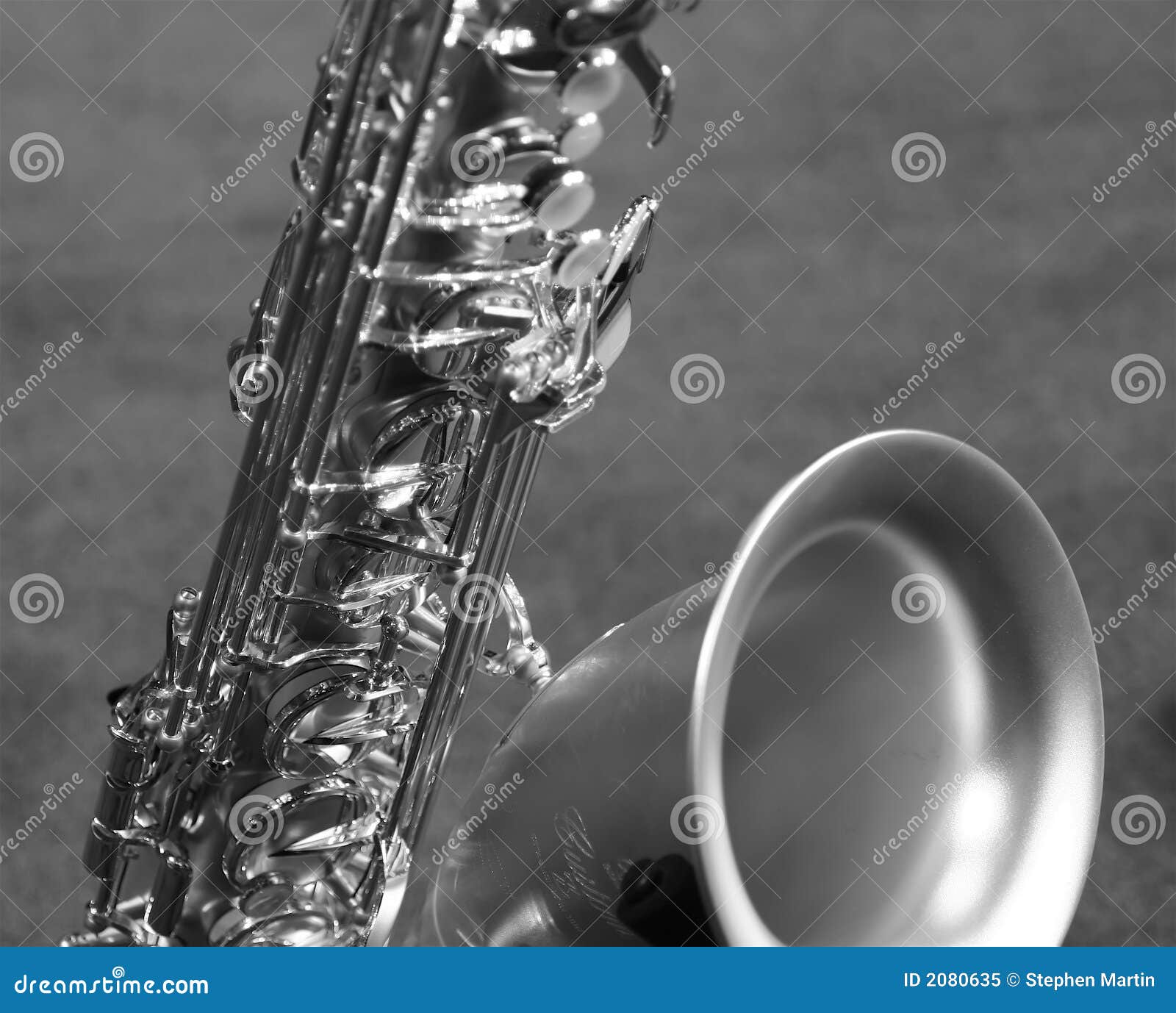 Silver Saxophone II stock image. Image of band, brass 2080635