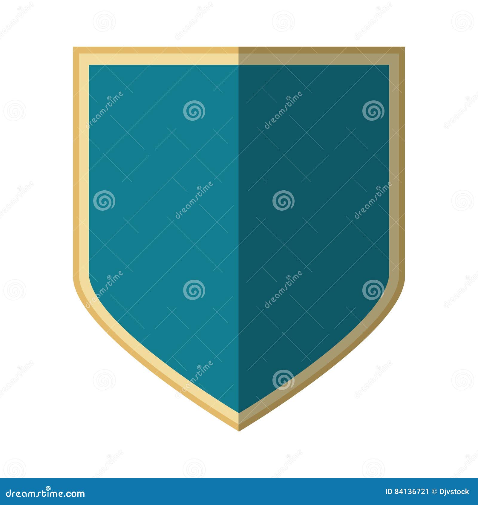 Silver Shield Protection Badge Shadow Stock Illustration Illustration