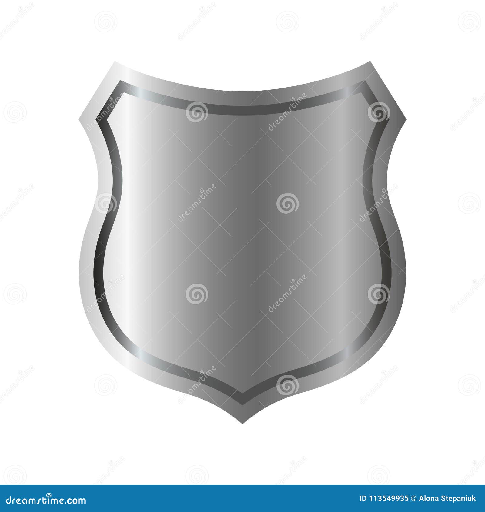 Silver Shield Shape Icon. 3D Gray Emblem Sign Isolated on White Background.  Symbol of Security, Power, Protection Stock Vector - Illustration of  friend, logo: 113549935