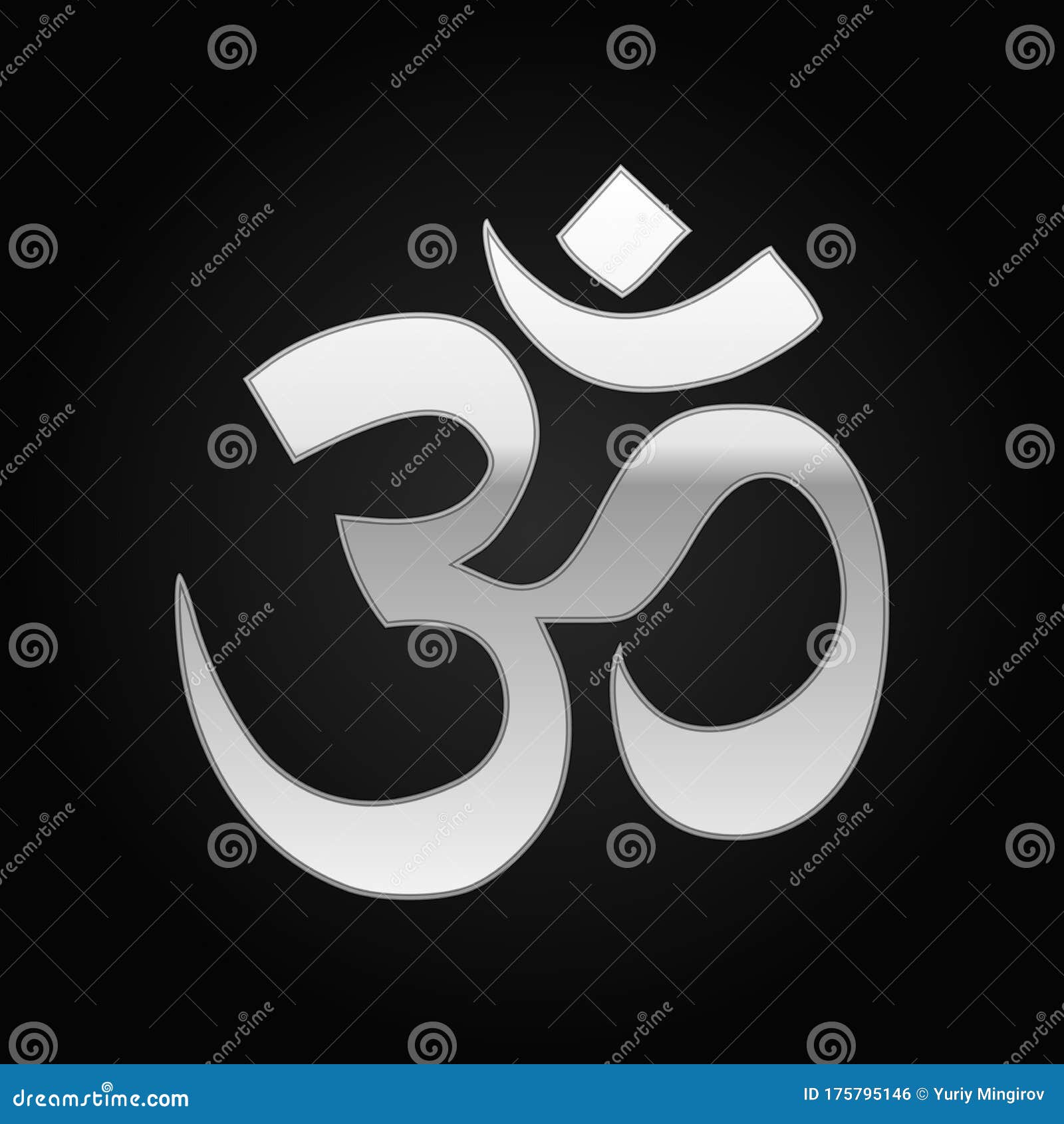 3D Silver Buddhism Symbol Royalty-Free Stock Photo | CartoonDealer.com