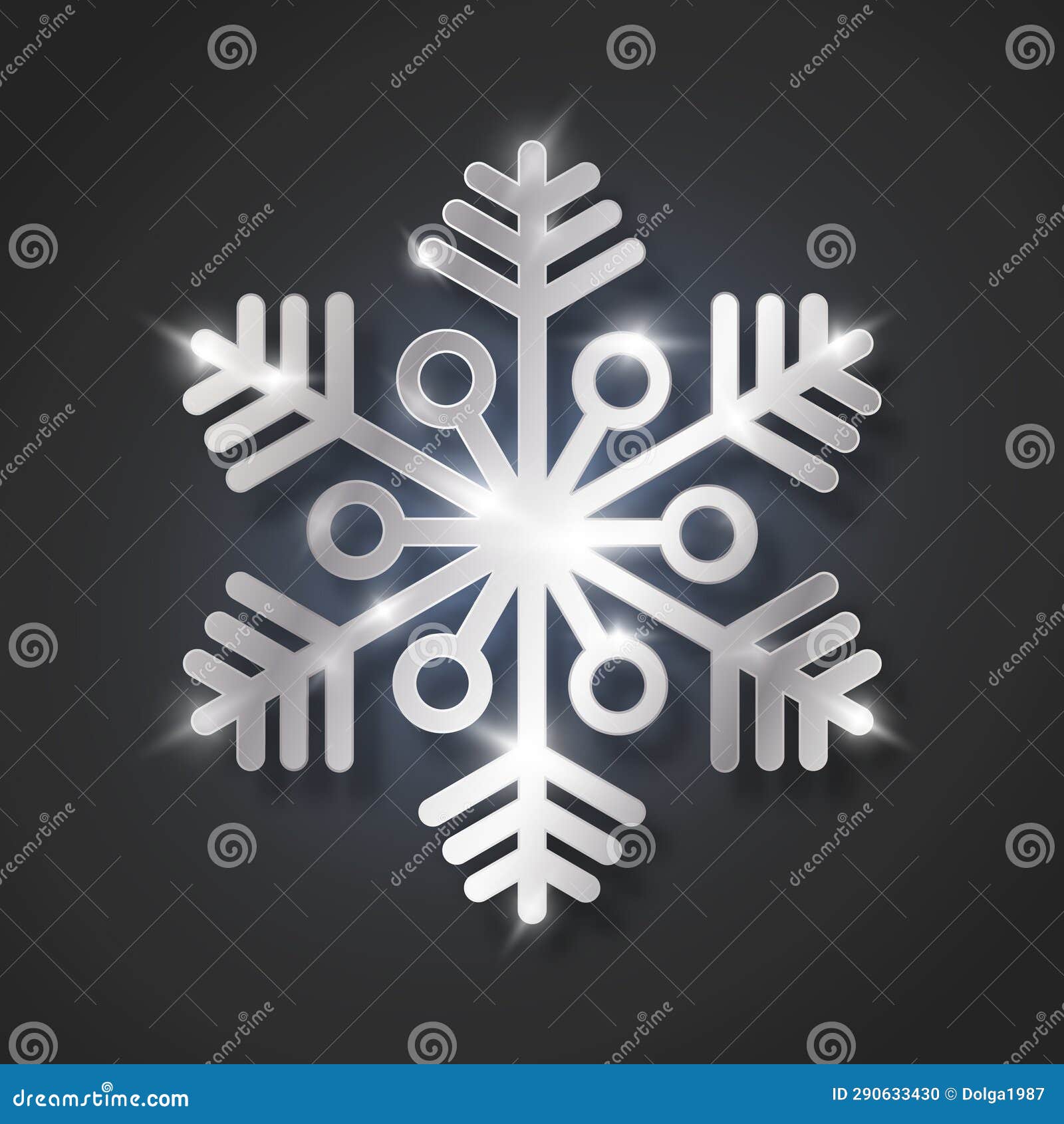 Sparkly Snowflake Button