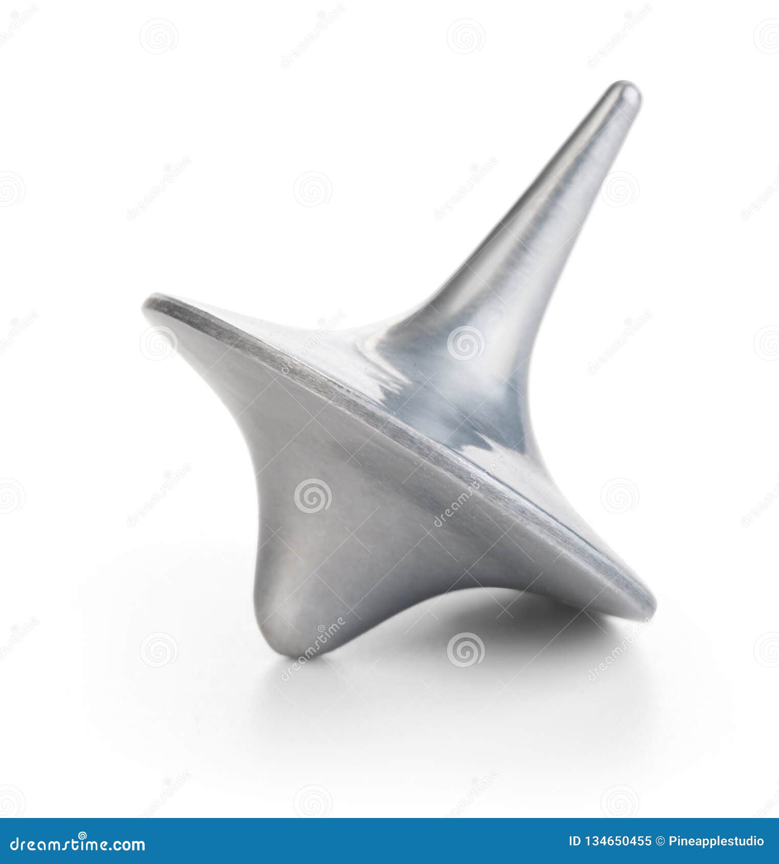 silver spinning top