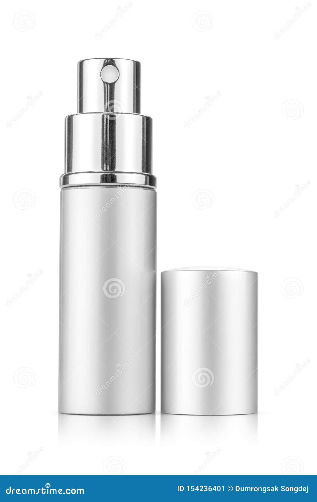 Download Silver Spray Tube For Cosmetic Product Design Mock Up Stock Image Image Of Object Blank 154236401