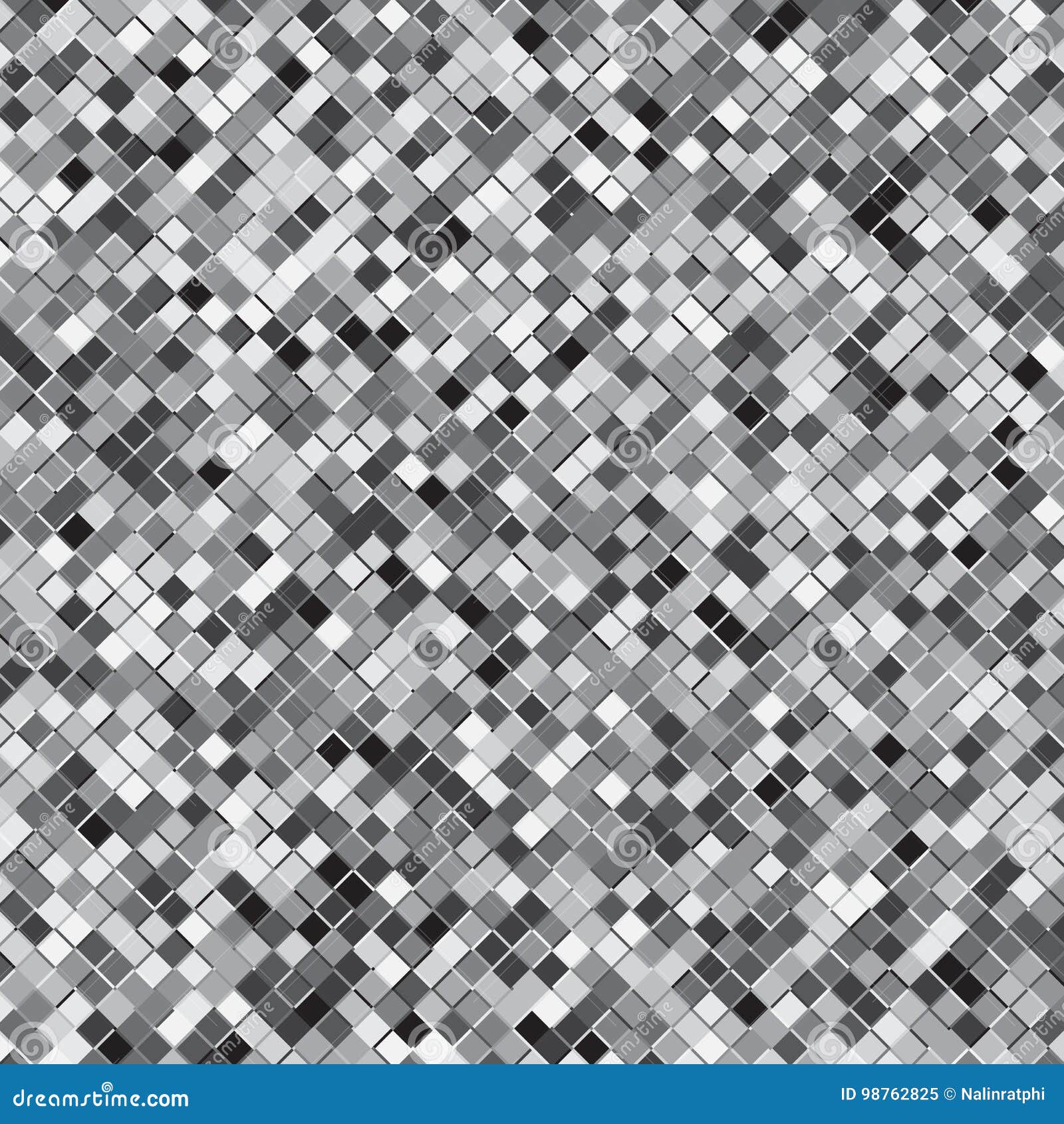 Silver Square Halftone Abstract Background Stock Vector Illustration