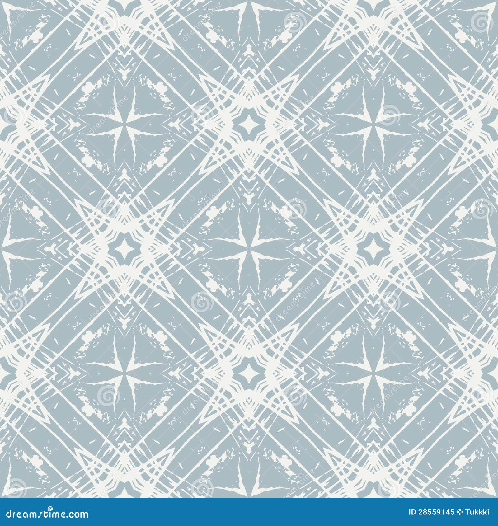 Silver Stars on Snowy Blue, Vector Pattern Stock Vector Illustration