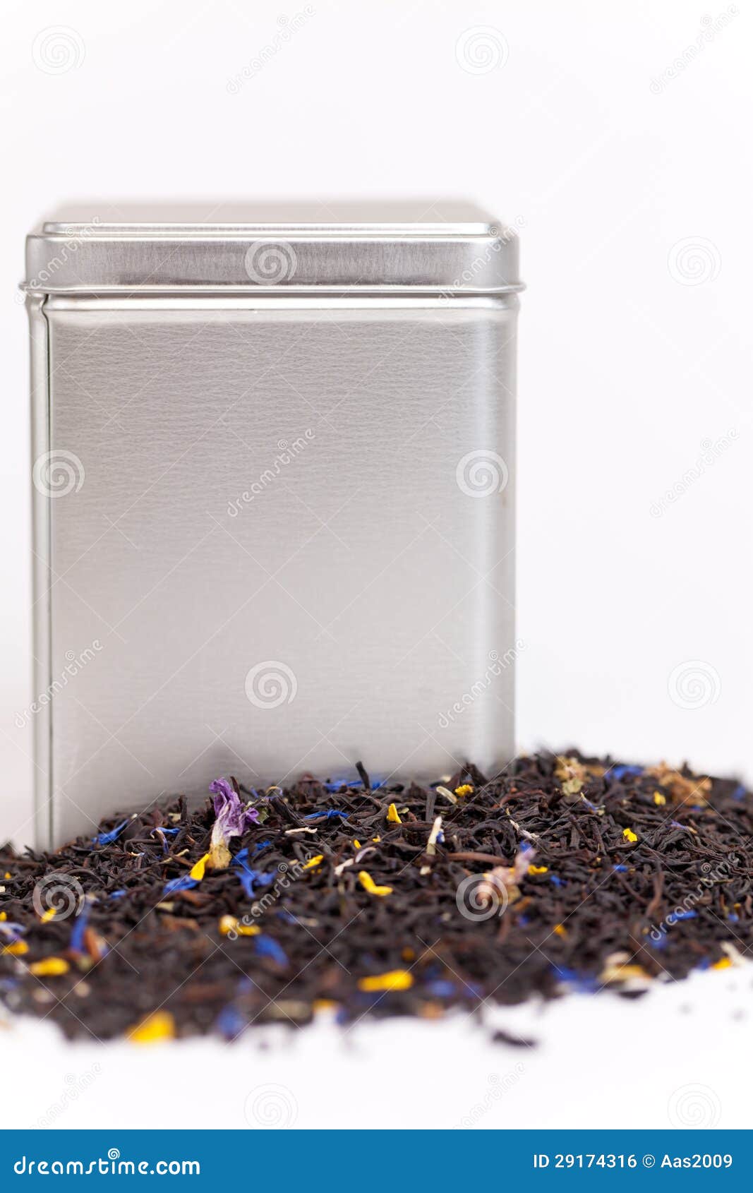 Silver Tea Box with Green Fruit Tea Stock Photo Image of healthcare, food 29174316