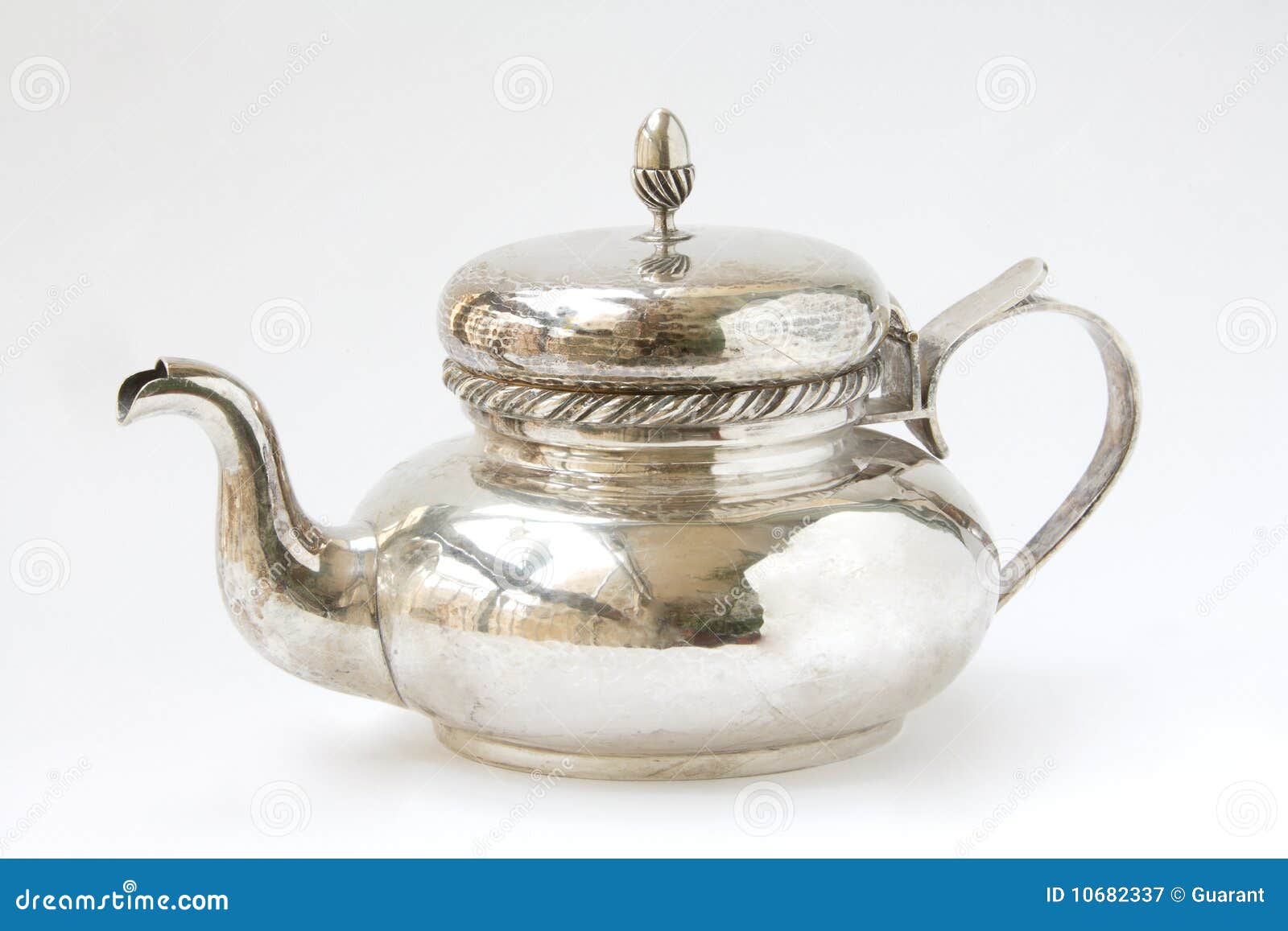 Silver teapot stock image. Image of breakfast, steaming 10682337