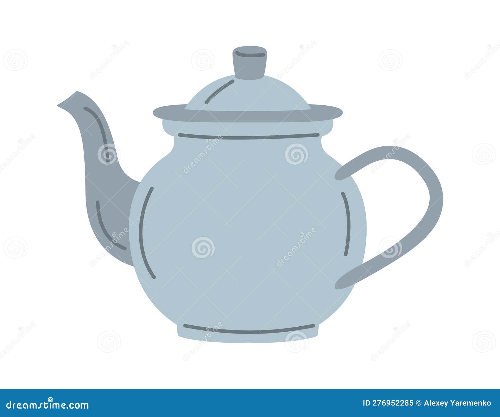 Silver teapot element stock vector. Illustration of vector 276952285