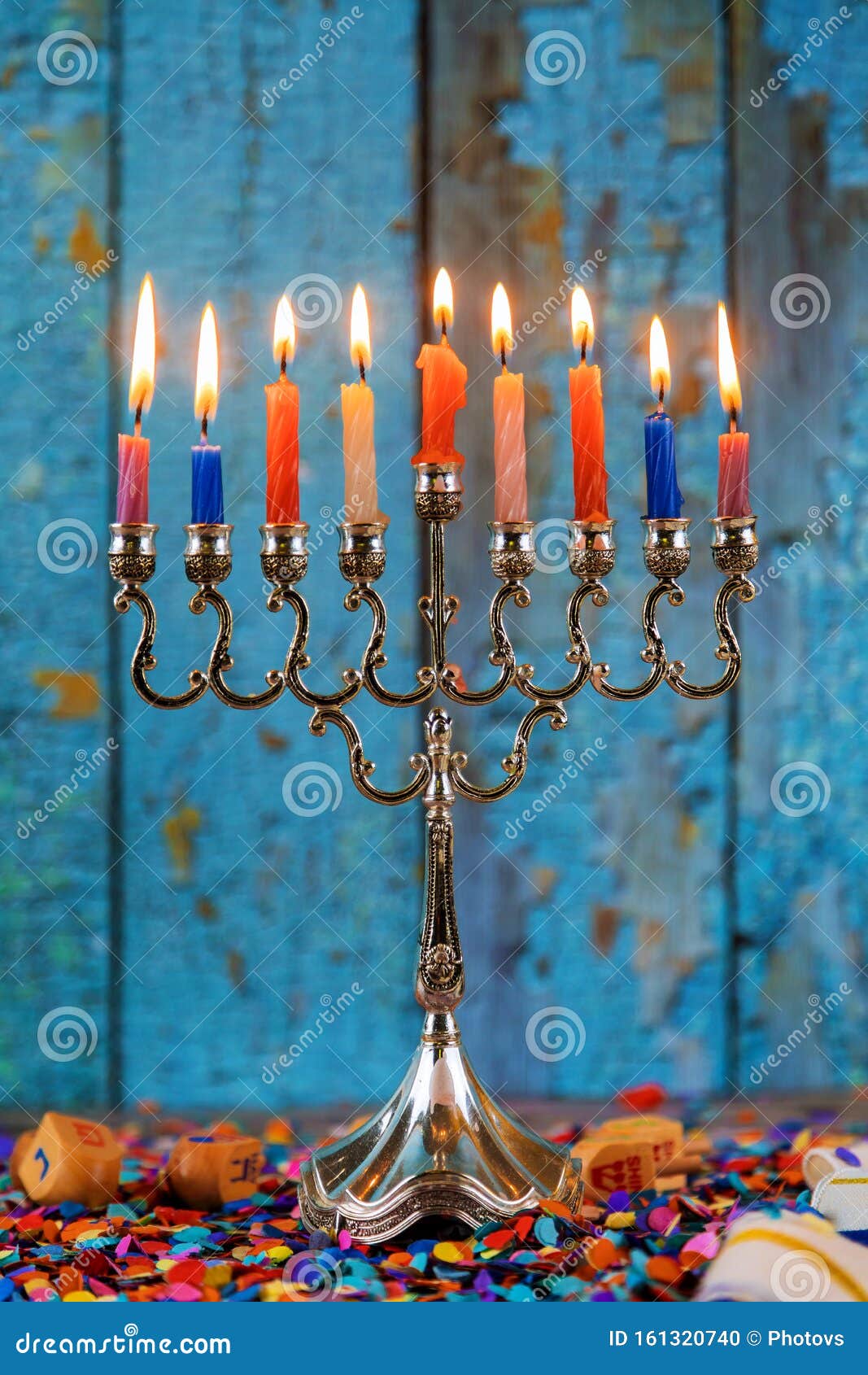 silver traditional hanukkah candles all candle lite on the menorah