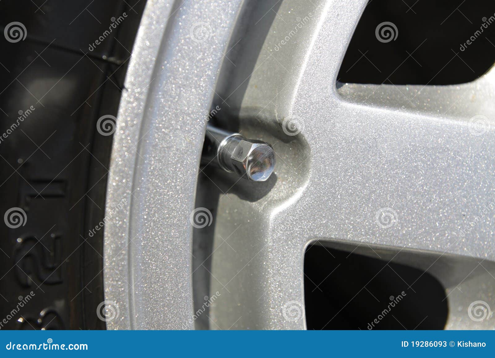 Silver tyre valve stock image. Image of tyre, auto, aluminium 19286093