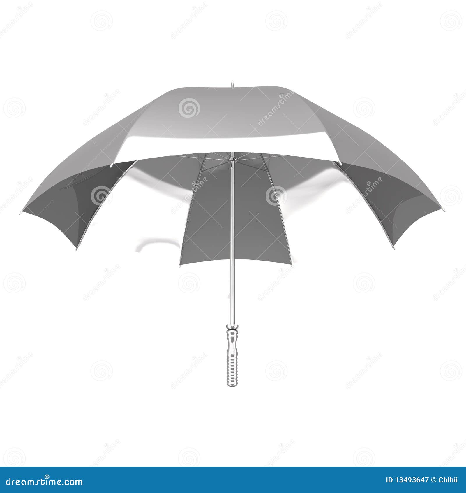 Silver umbrella stock illustration. Illustration of comfort 13493647