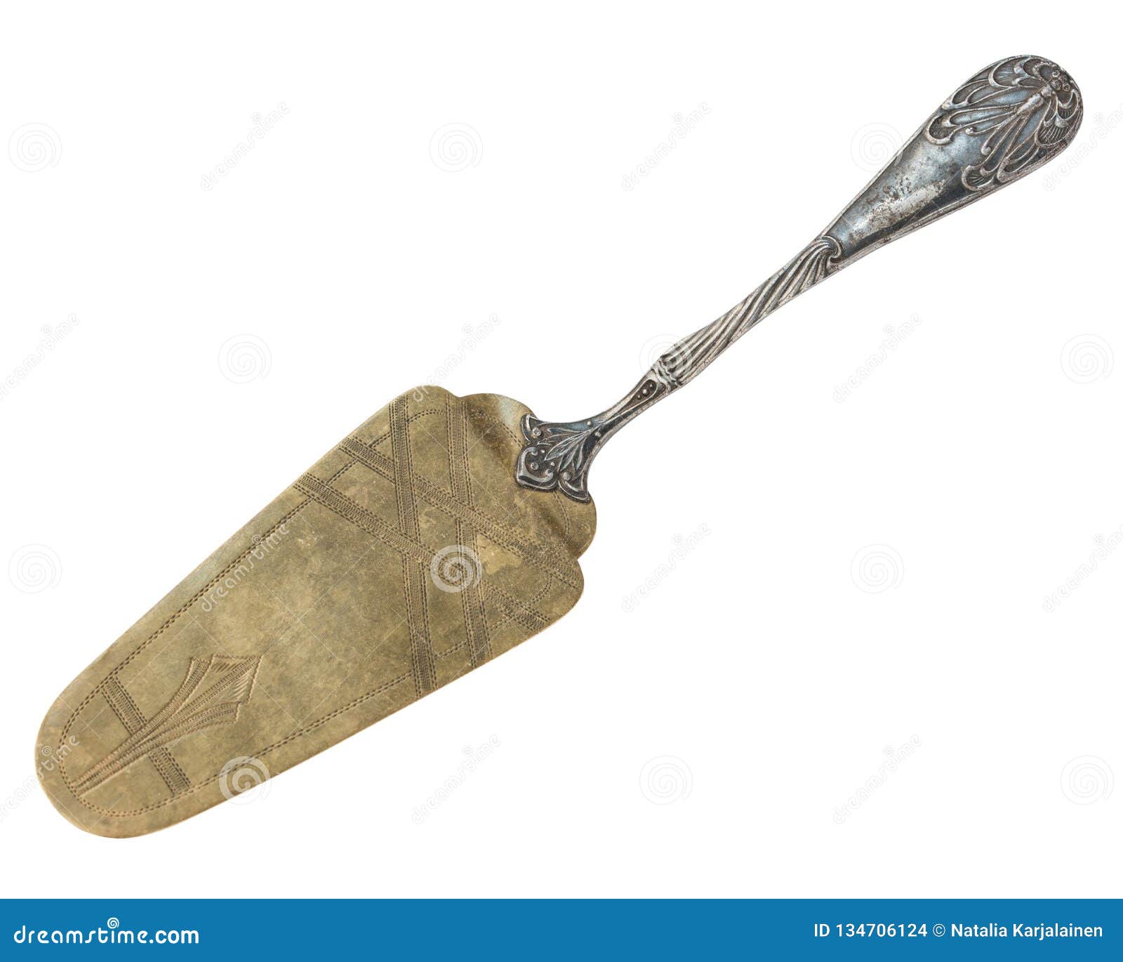 Silver Cake Spatula Stock Photo - Download Image Now - Cake