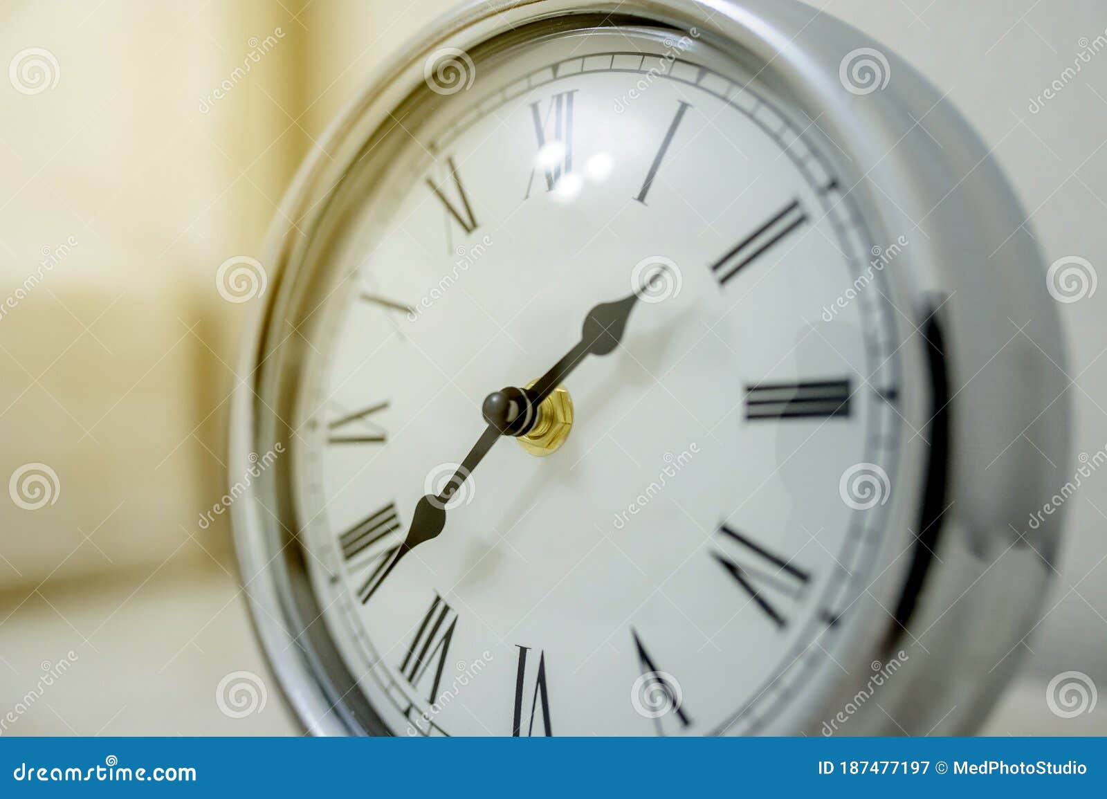 Vintage Clock on the Nightstand Stock Image Image of morning, awake