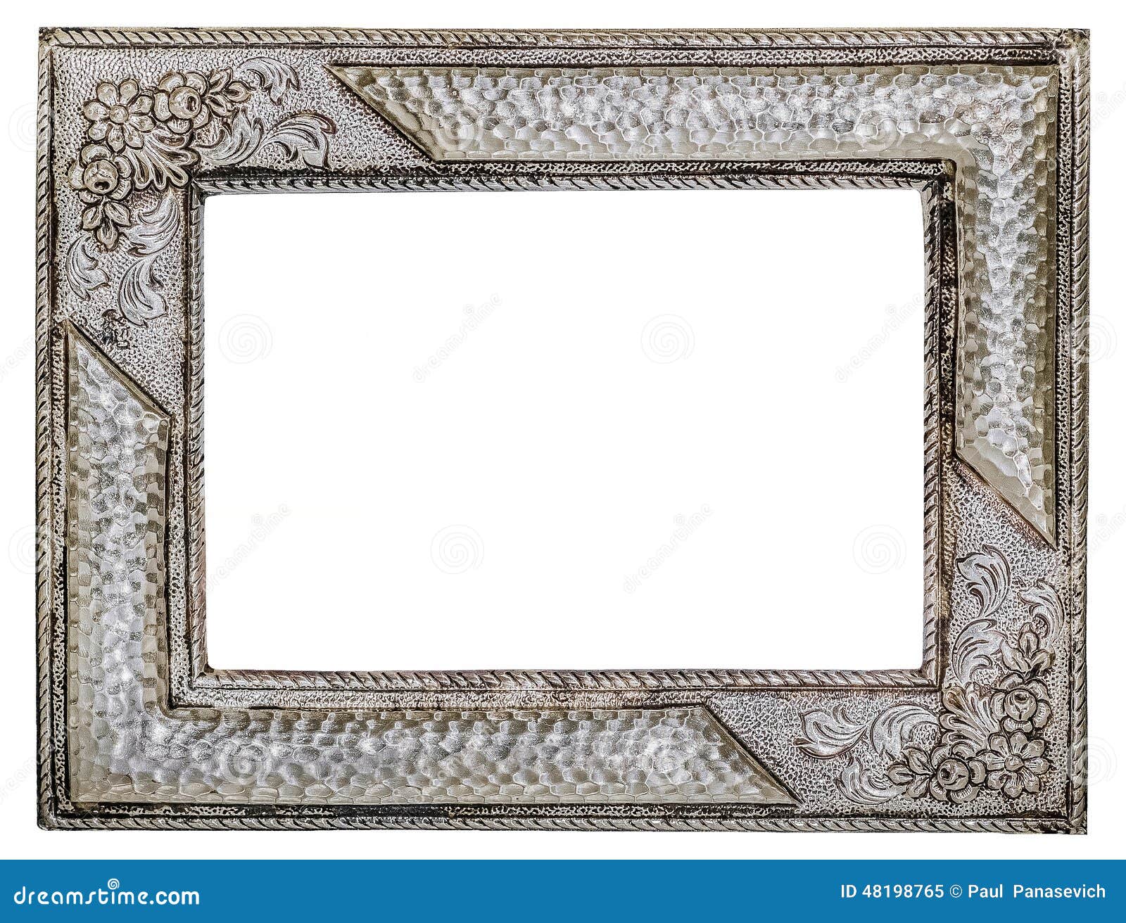 Silver Vintage Picture Frame Stock Image Image of decoration