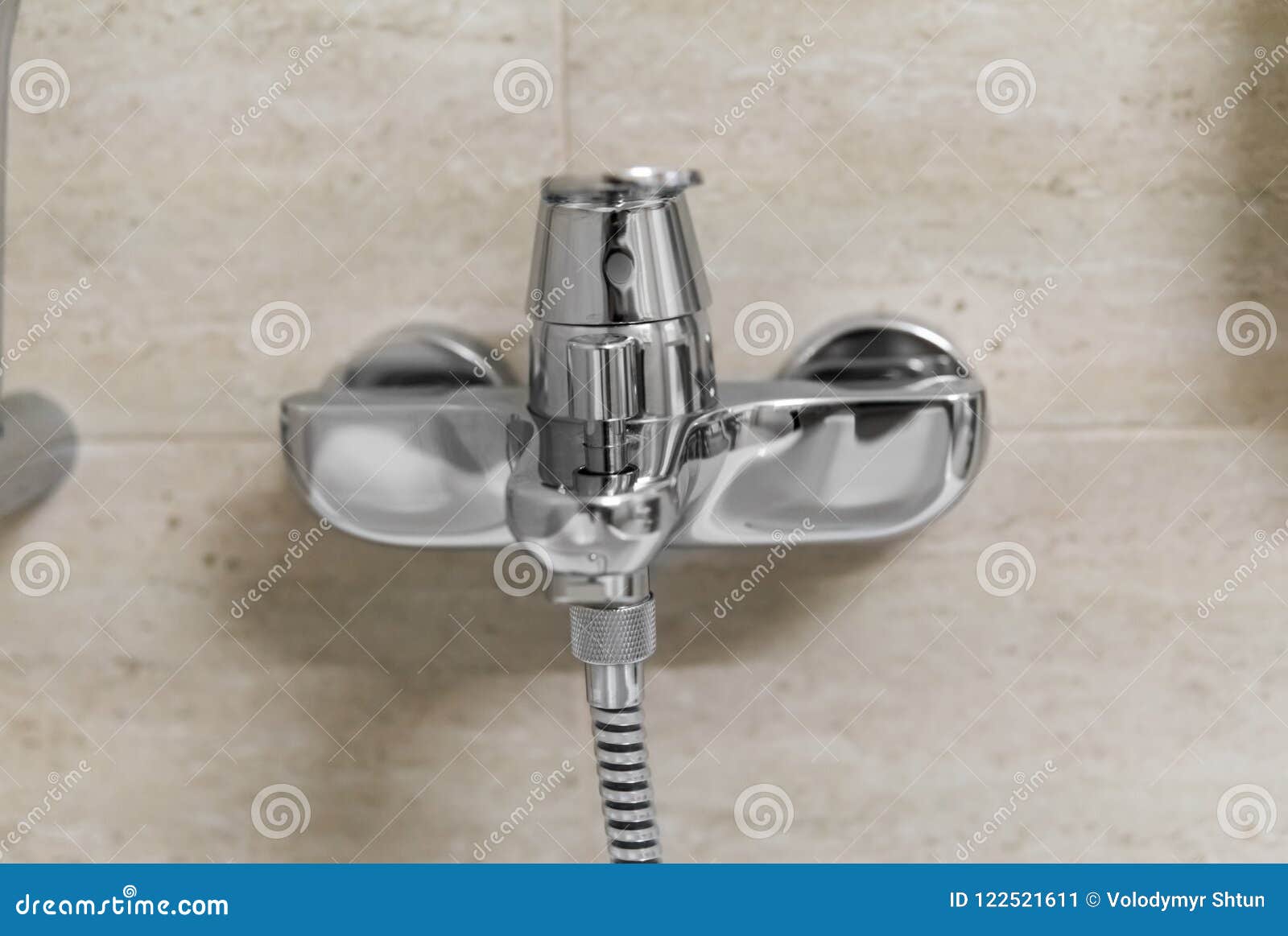 Silver Water Tap Closed in the Bathroom. Stock Image Image of luxury