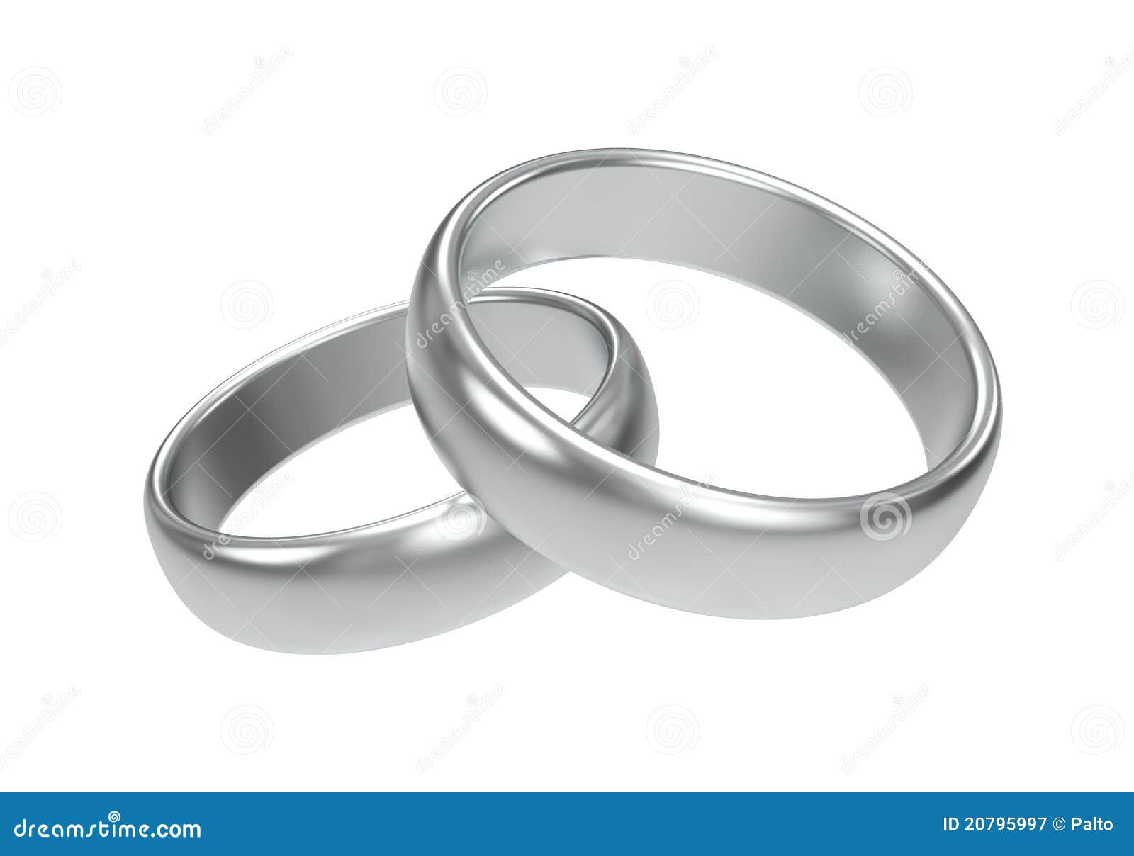  Silver  Wedding  Rings  Royalty Free Stock Photography 