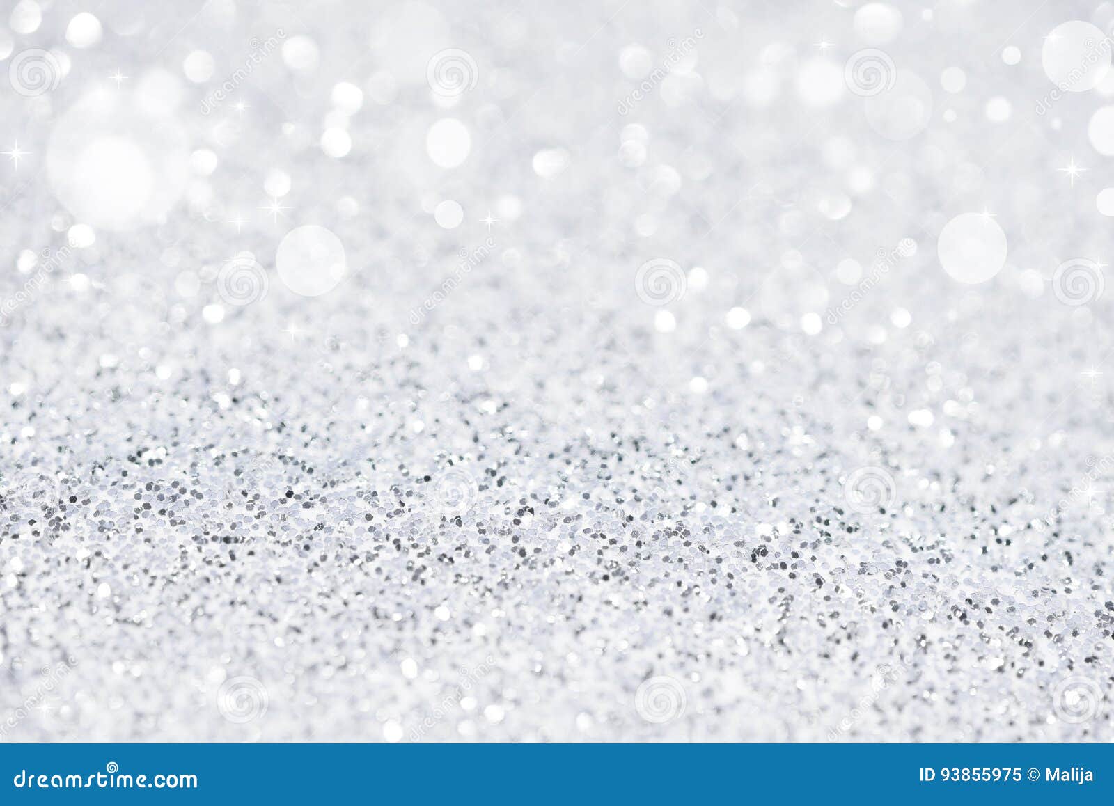 Silver White Glittering Christmas Lights. Stock Image Image of blink