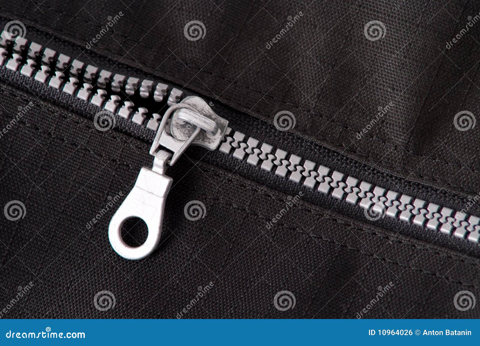 Silver zipper stock photo. Image of clothes, detail, card - 10964026