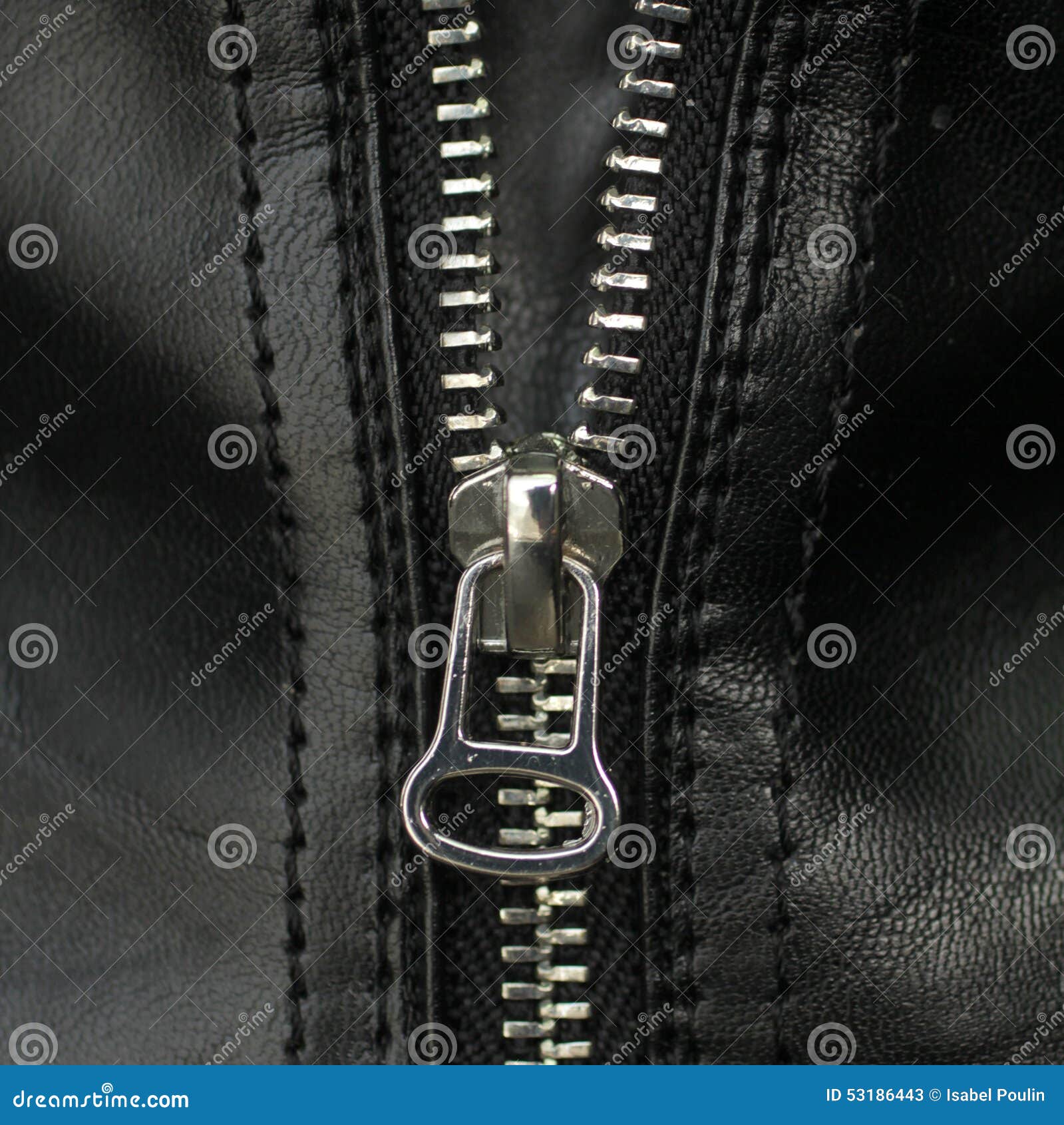 Silver zipper stock image. Image of separation, closeup 53186443
