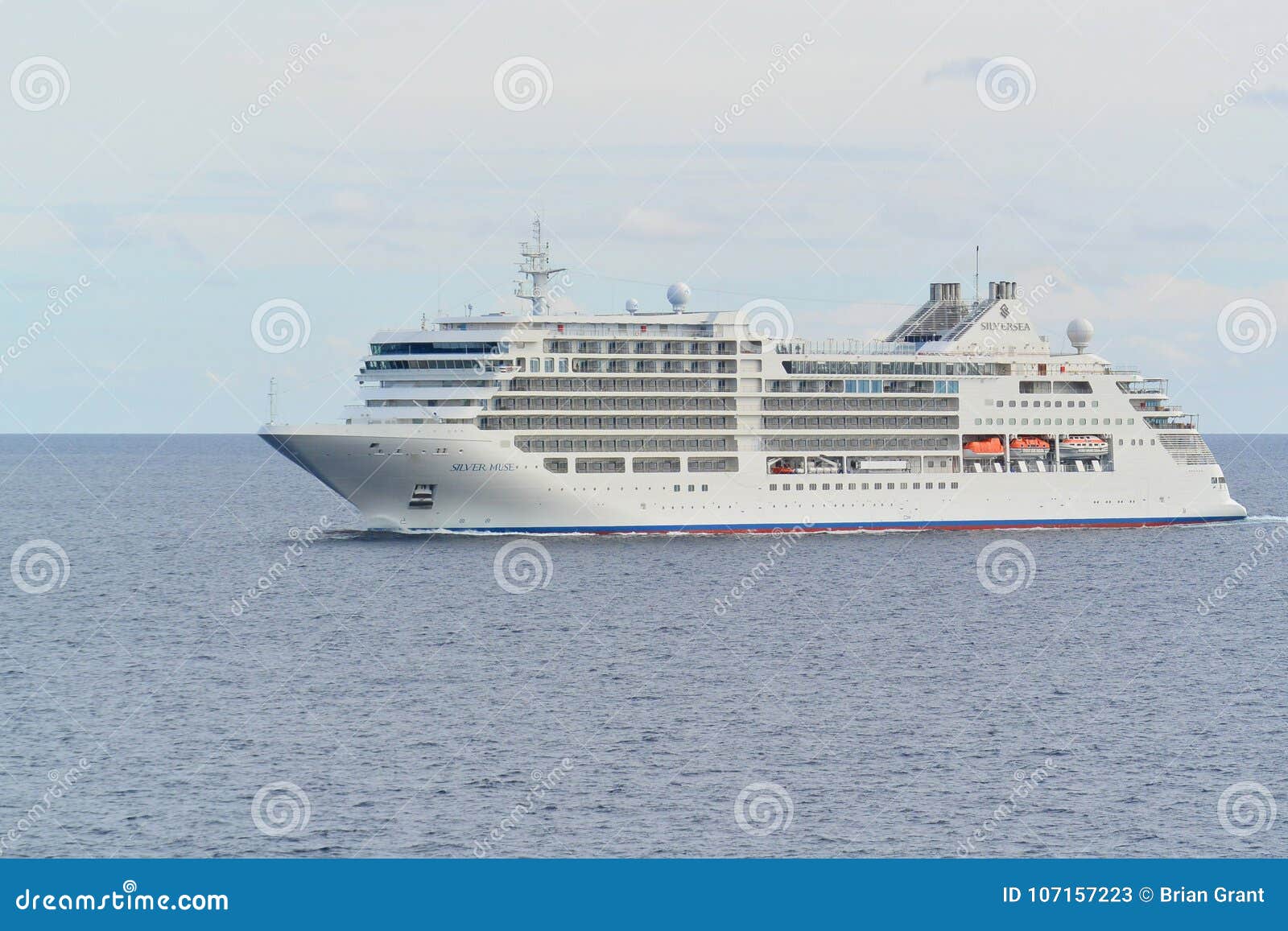Silversea Cruise Line Silver Muse at Sea Editorial Stock Photo - Image