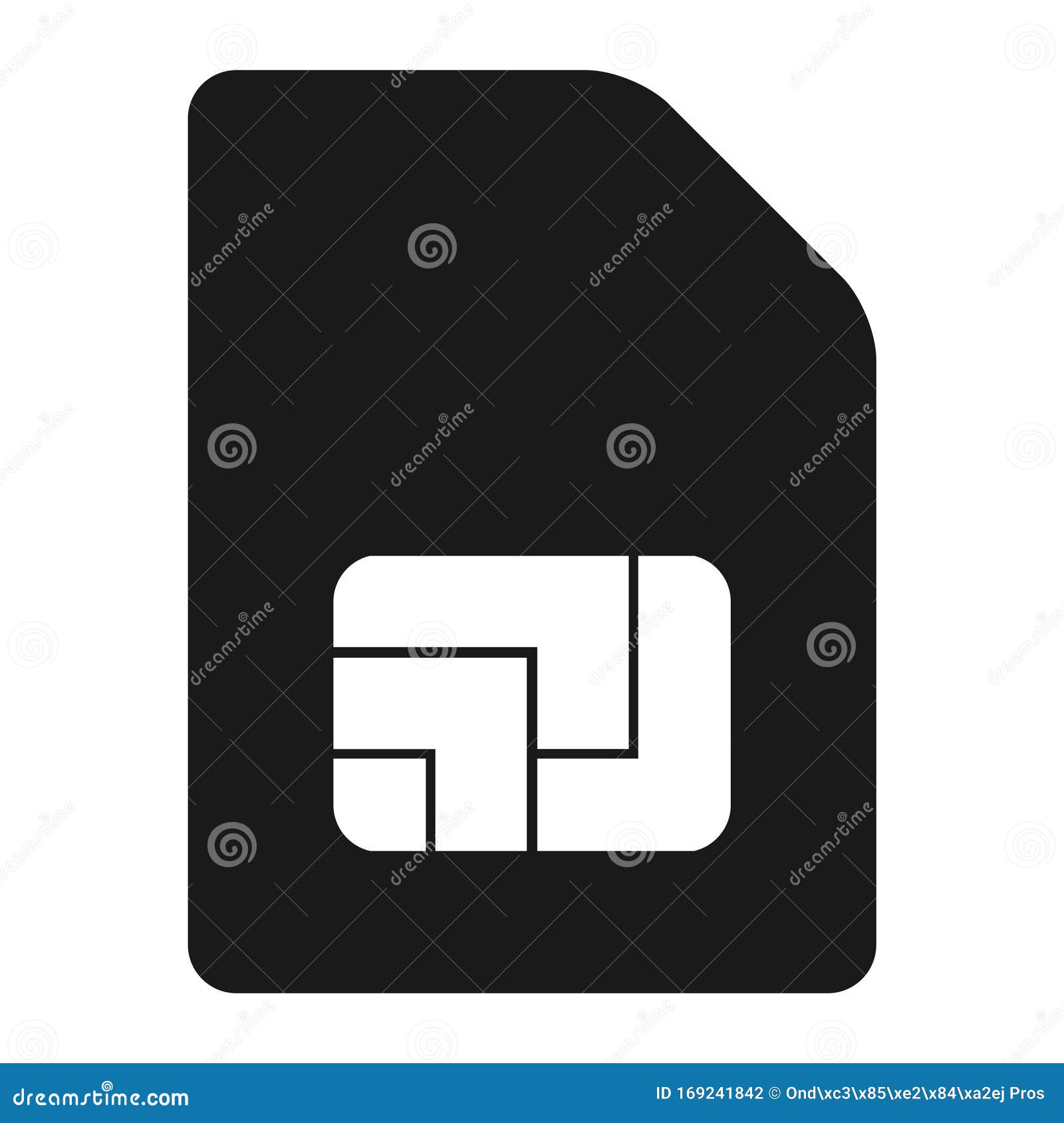 Sim Card Icon Isolated on White Background. Sim Card Mobile Slot Stock