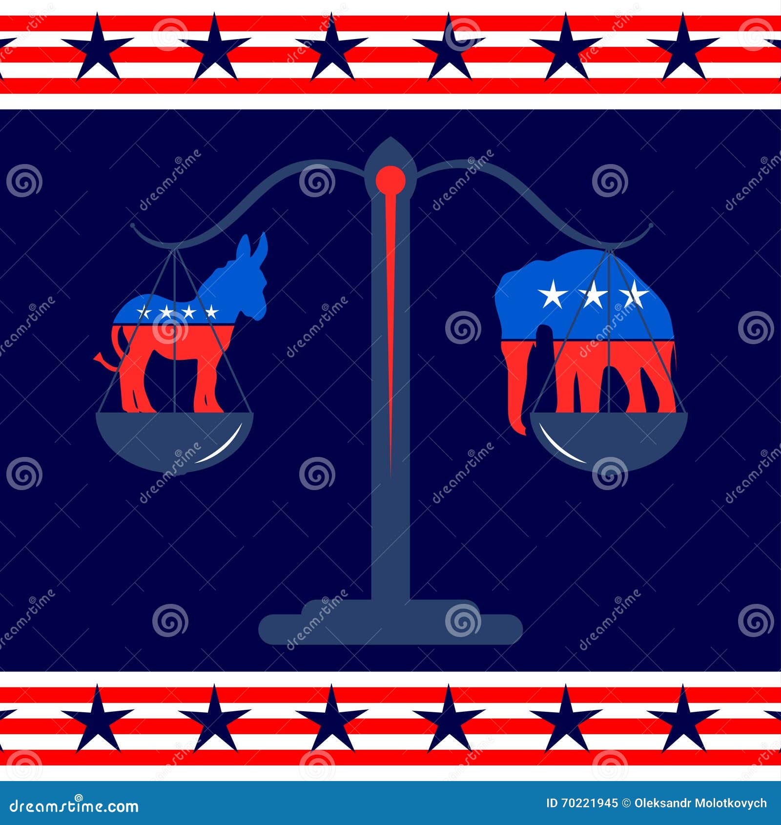 Simboli Del Partito Repubblicano E Democratici Immagine Editoriale Illustrazione Di Elezione Naturalizzato 70221945