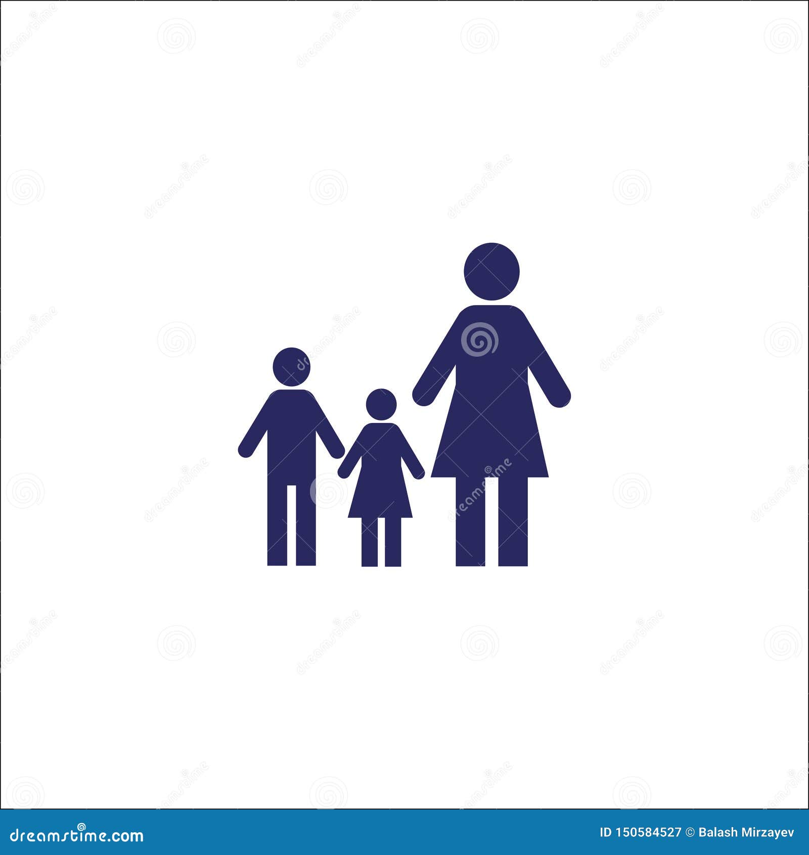 Simboli Che Rappresentano La Famiglia Simbolo Del Segno Isolato Icona Della Famiglia Illustrazione Vettoriale
