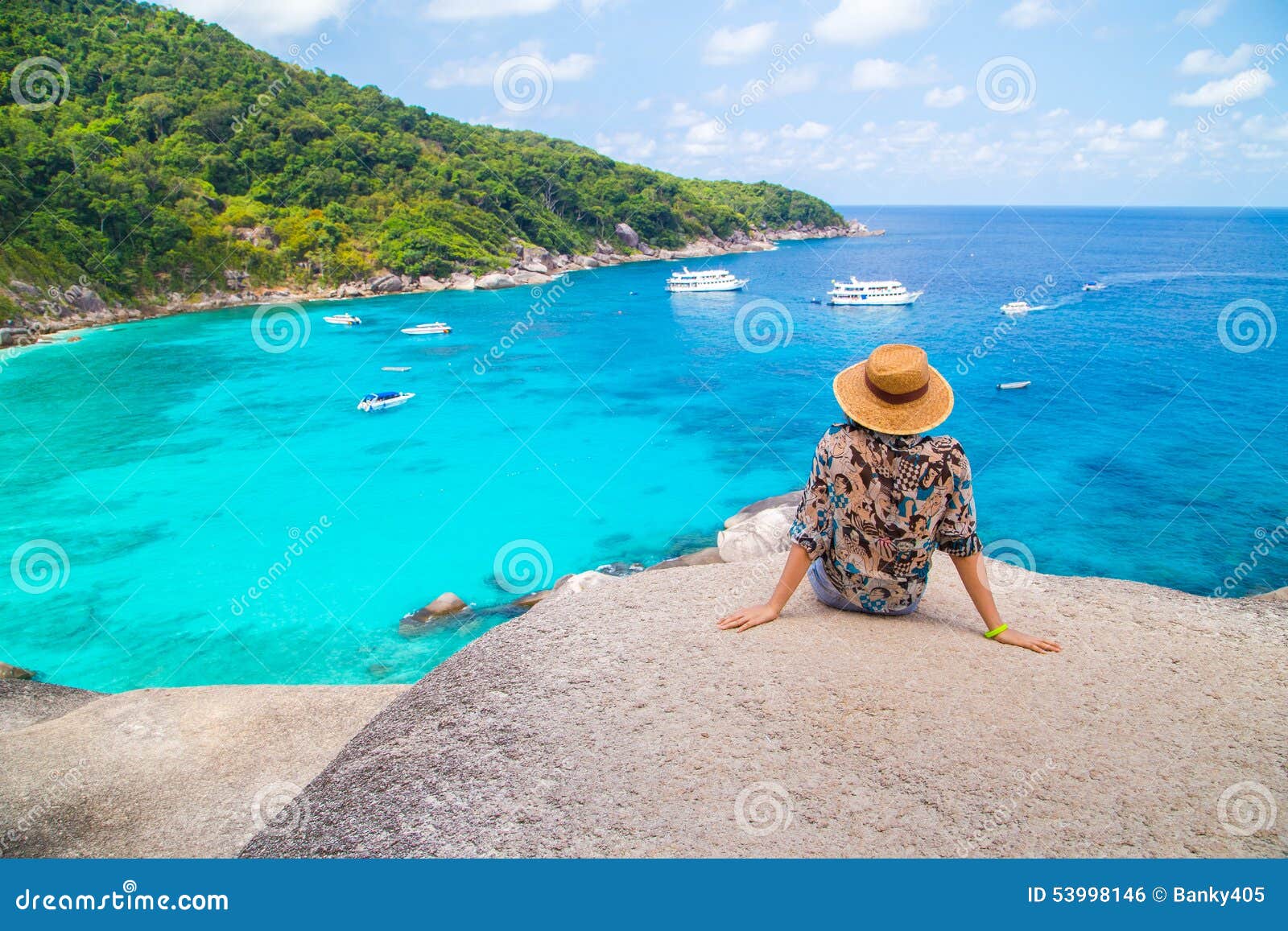 Beautiful crystal clear sea at tropical island, Similan island, Andaman sea, Thailand