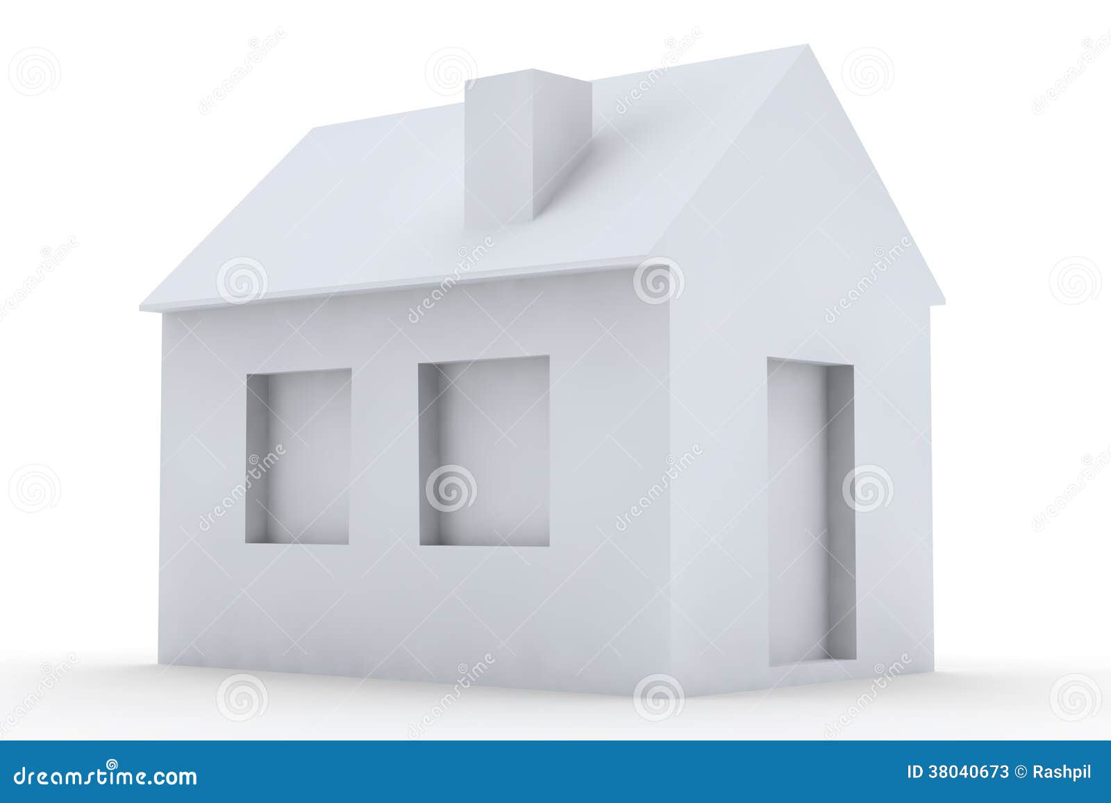 Simple 3D House stock illustration. Illustration of small - 38040673